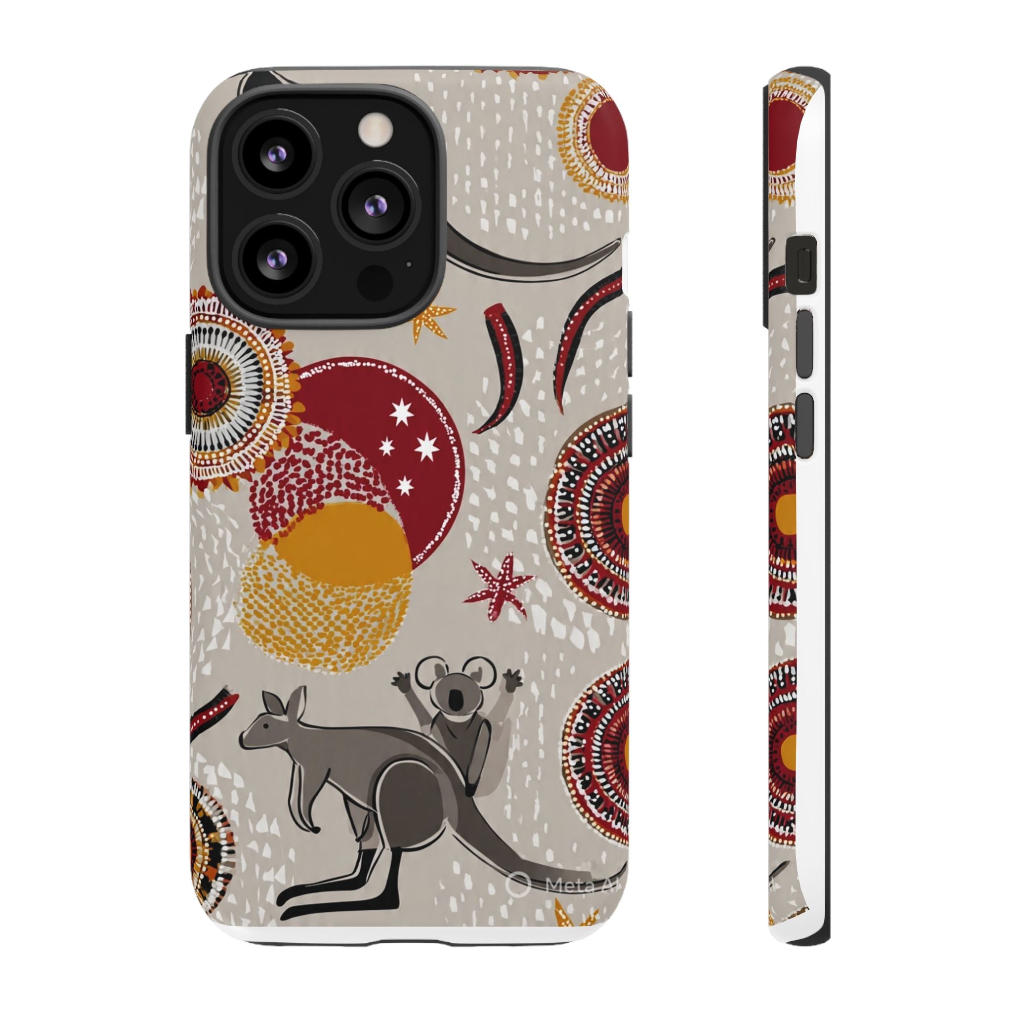 Kangaroo & Koala Aboriginal Dot Art Phone Case – Protective Tough Case