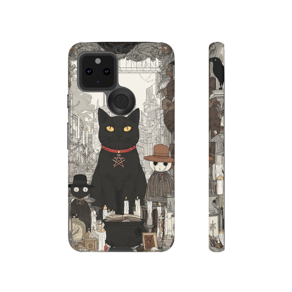 Witchy Black Cat Phone Case — Mystic Altar iPhone Cover