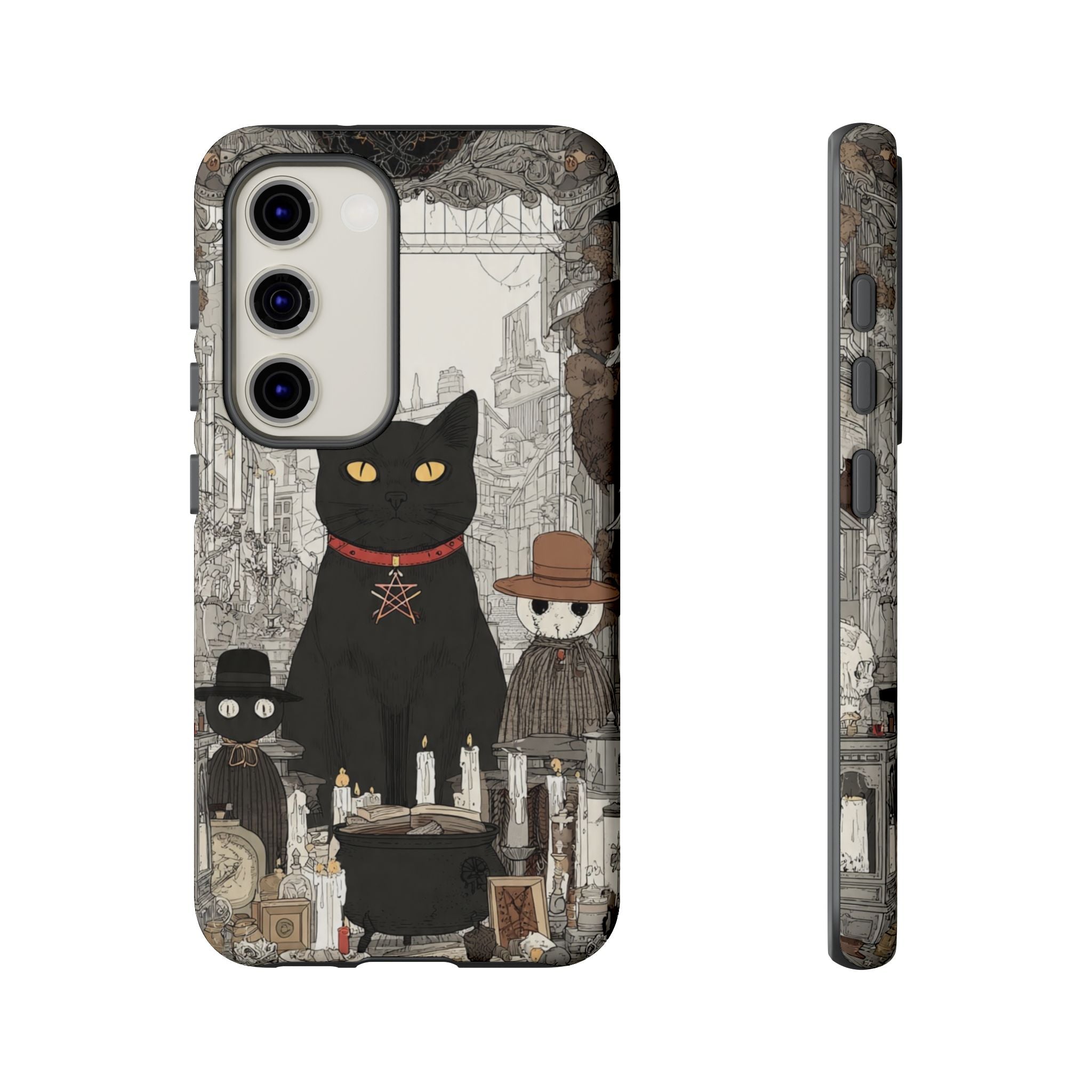 Witchy Black Cat Phone Case — Mystic Altar iPhone Cover