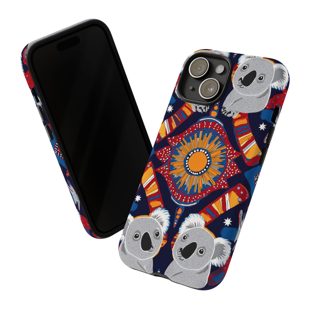 Koala Pattern Phone Case — Cute Indigenous-Inspired Design