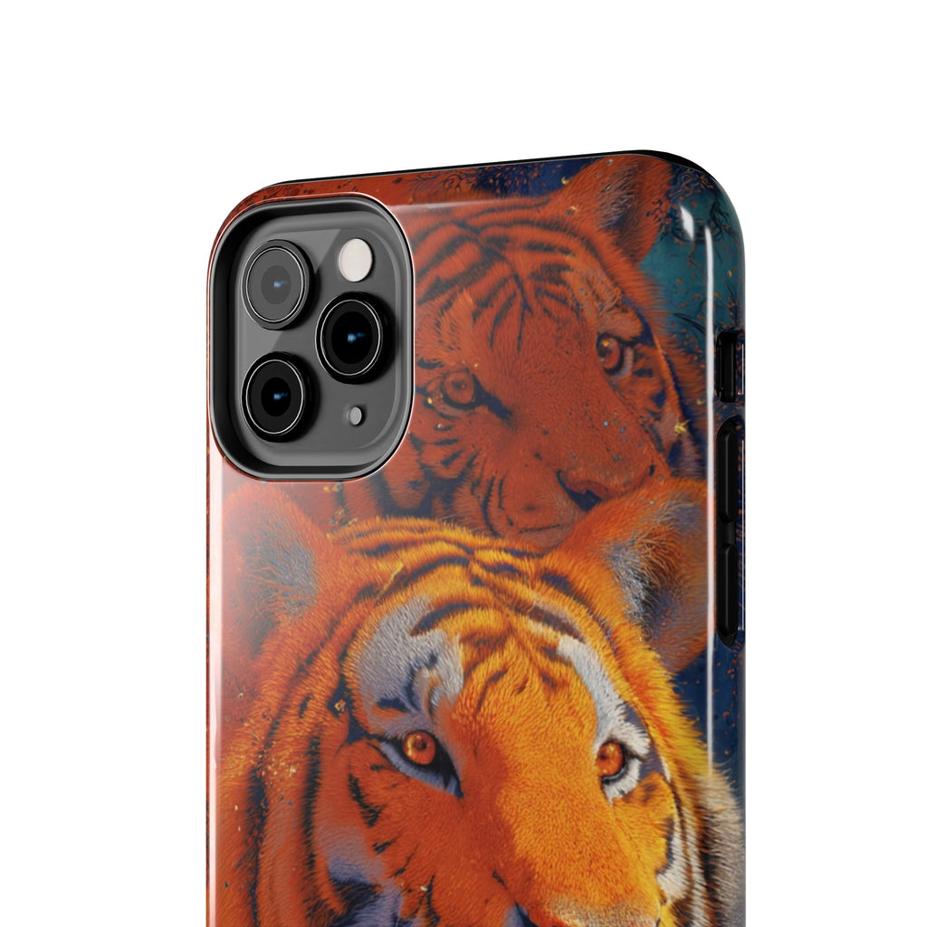 Tiger Portrait Tough Phone Case — Bold Orange Wildlife iPhone Protector