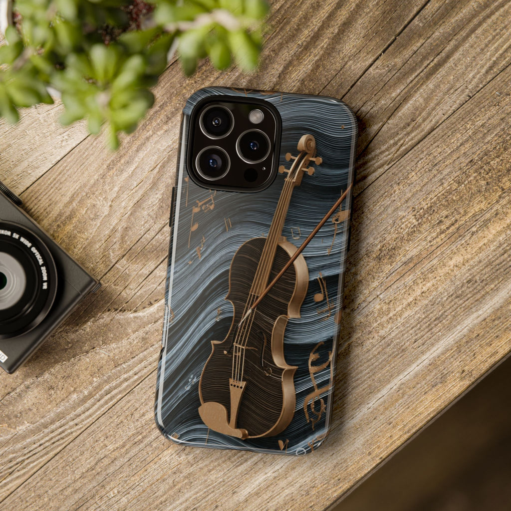 Violin Melody Tough Phone Case — Musical Instrument Art Protective Cover