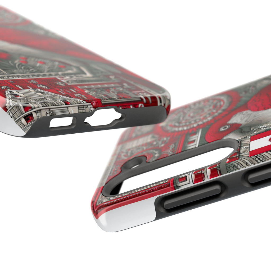Tough Phone Case — Red Parrot Graphic Impact-Resistant Phone Cover