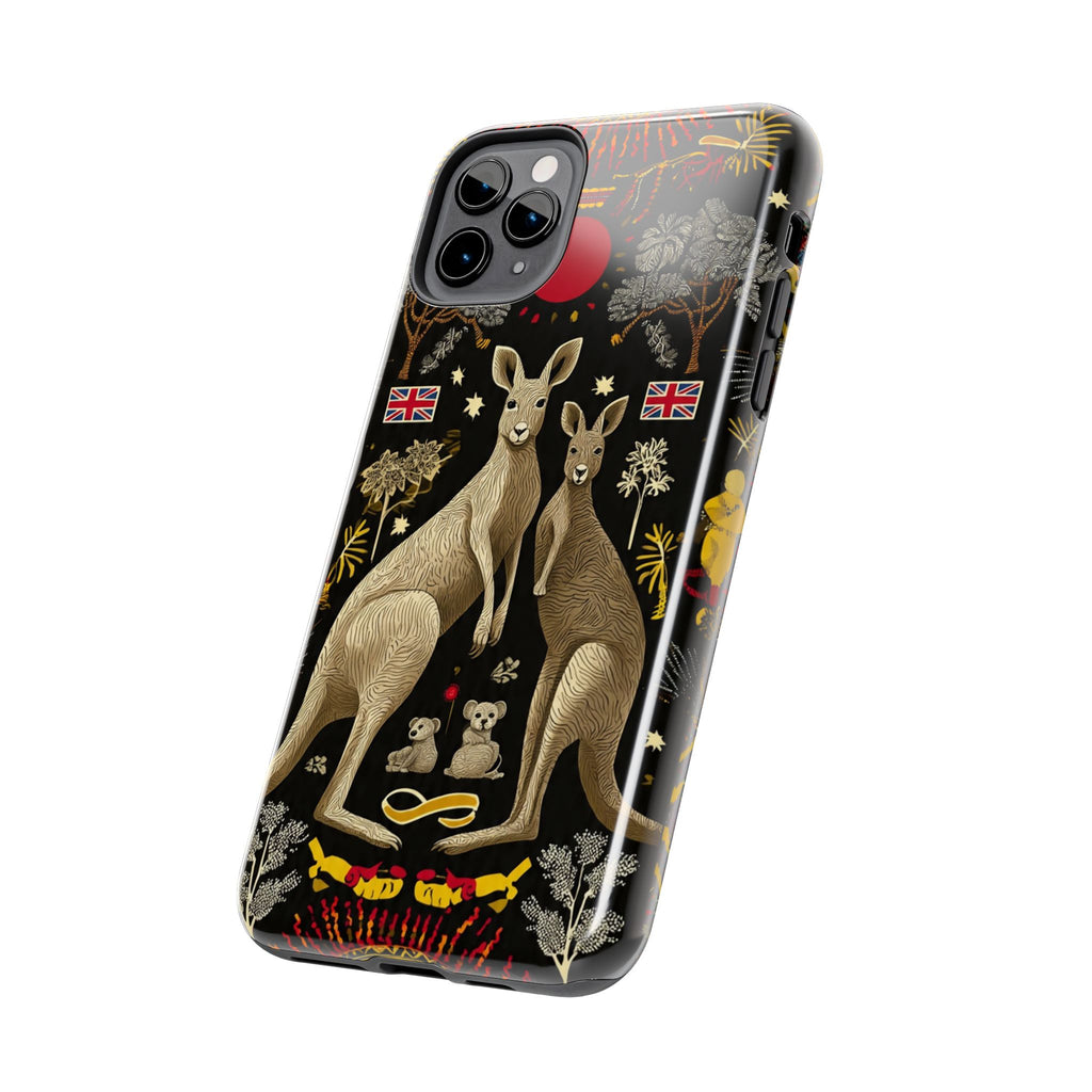 Australian Kangaroo Crest Tough Phone Case — Vintage Coat-of-Arms Design