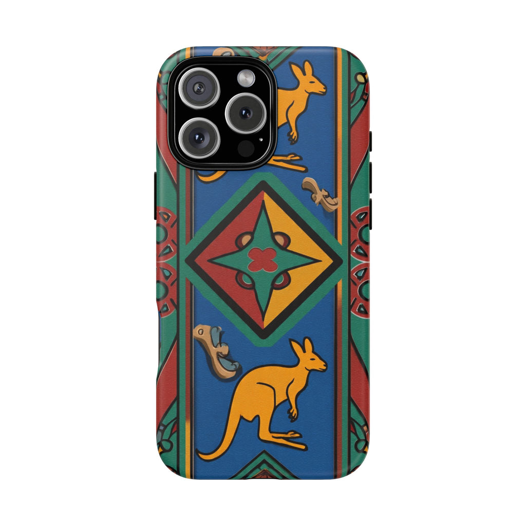 Kangaroo Tribal Pattern Tough Phone Case