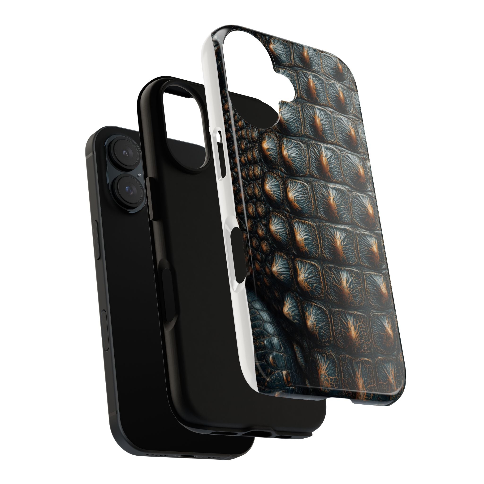 Alligator Texture Tough Phone Case – Rugged Alligator Skin Design for iPhone