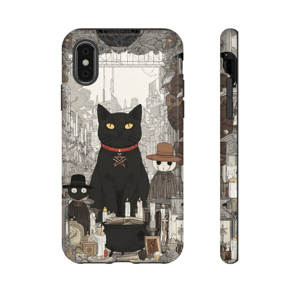 Witchy Black Cat Phone Case — Mystic Altar iPhone Cover