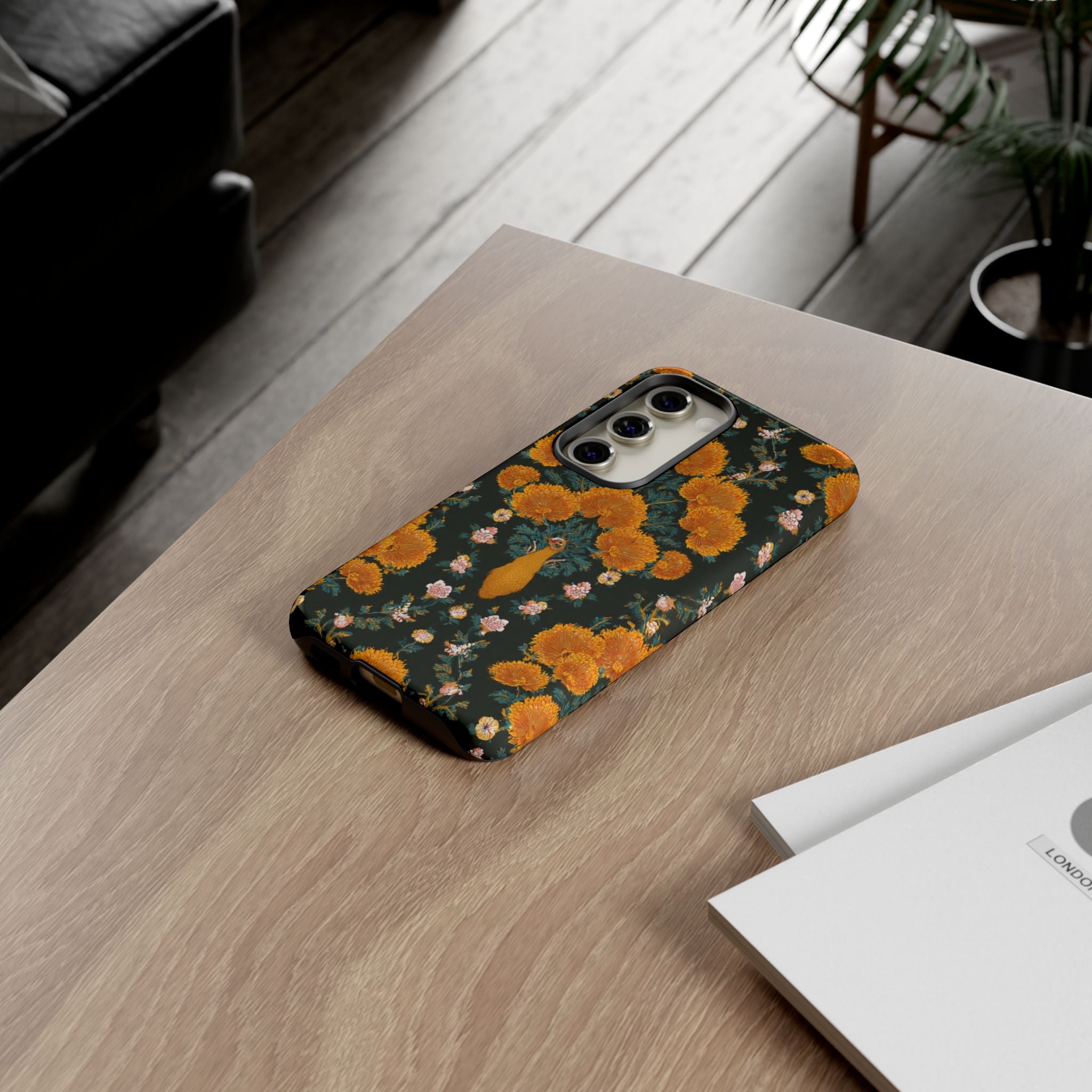 Marigold Mirror Phone Case — Floral Protective Phone Cover