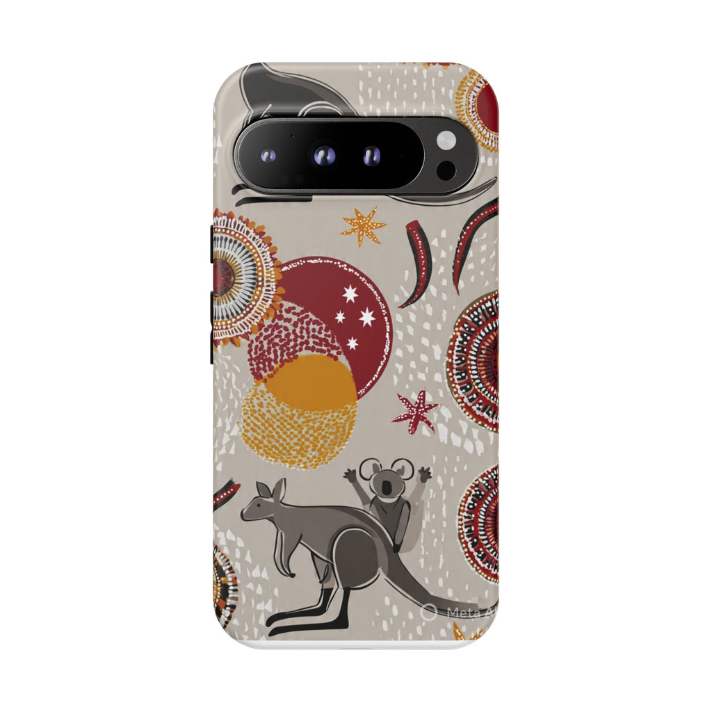 Kangaroo & Koala Aboriginal Dot Art Phone Case – Protective Tough Case