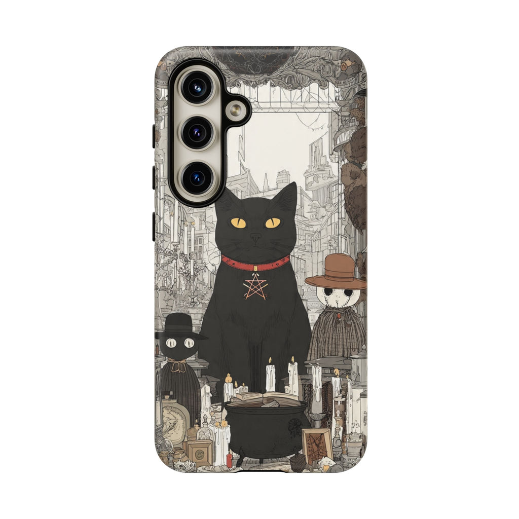 Witchy Black Cat Phone Case — Mystic Altar iPhone Cover