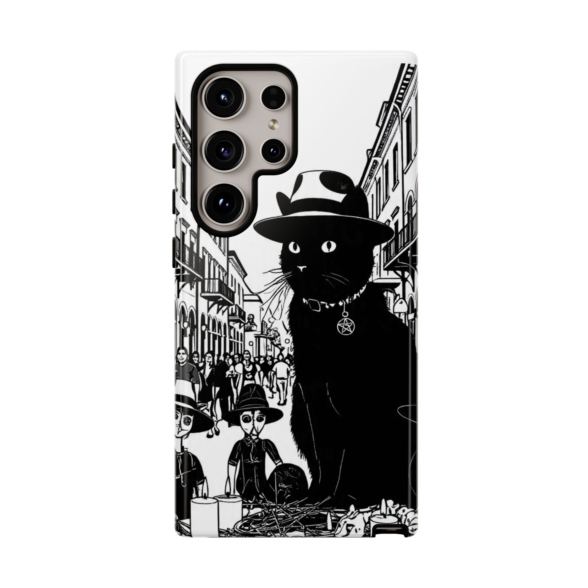 Phone Case — Noir Cat Street Art Design