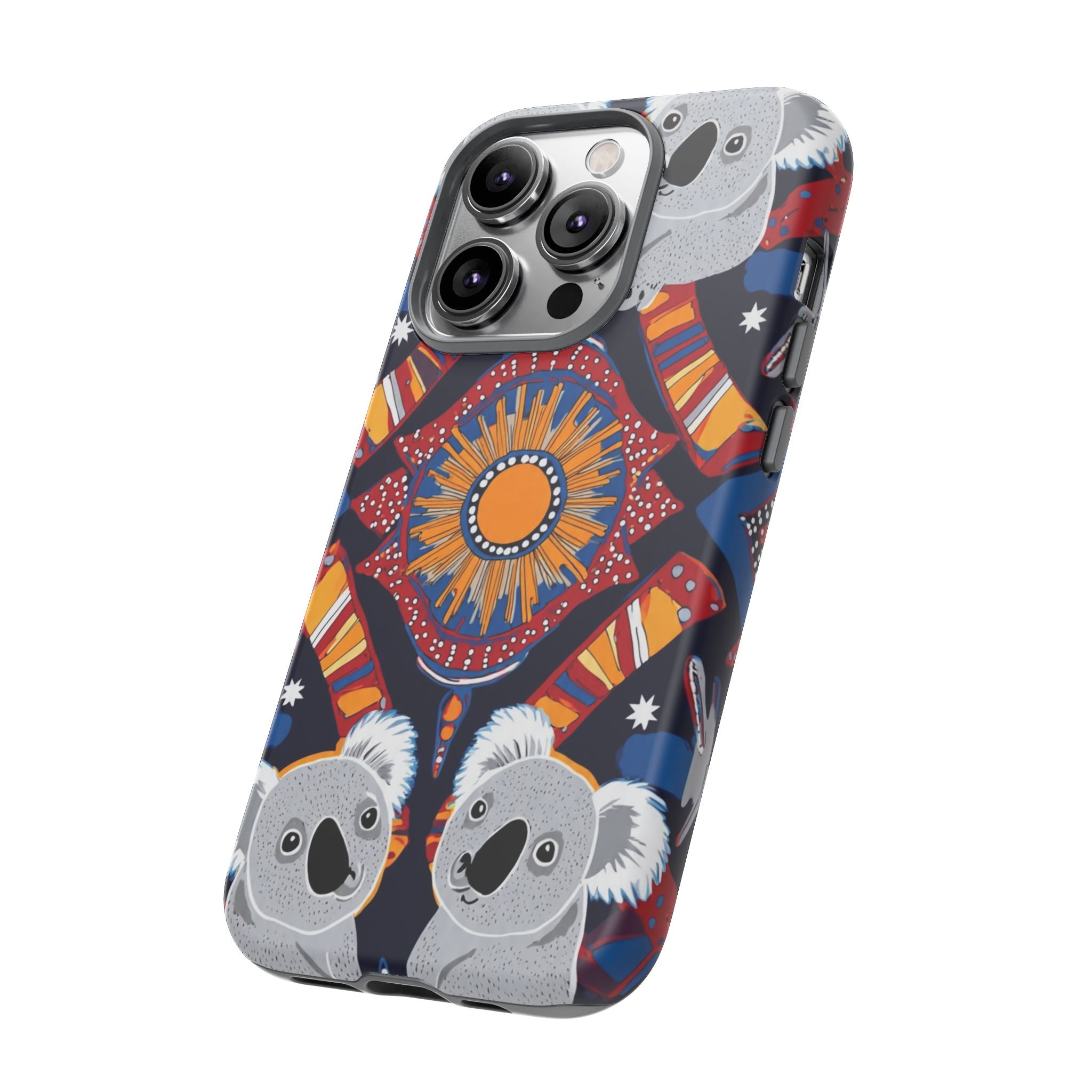 Koala Pattern Phone Case — Cute Indigenous-Inspired Design