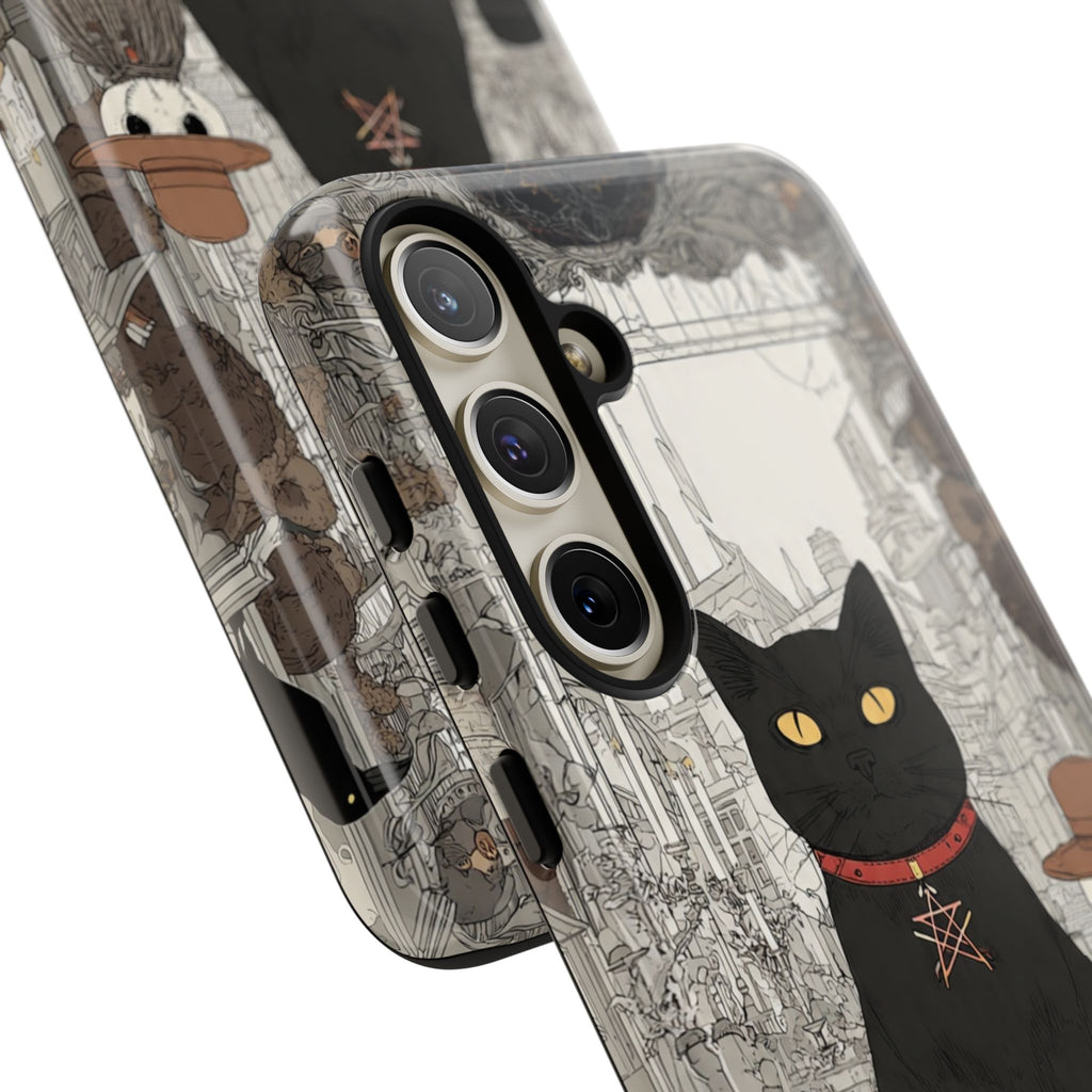 Witchy Black Cat Phone Case — Mystic Altar iPhone Cover