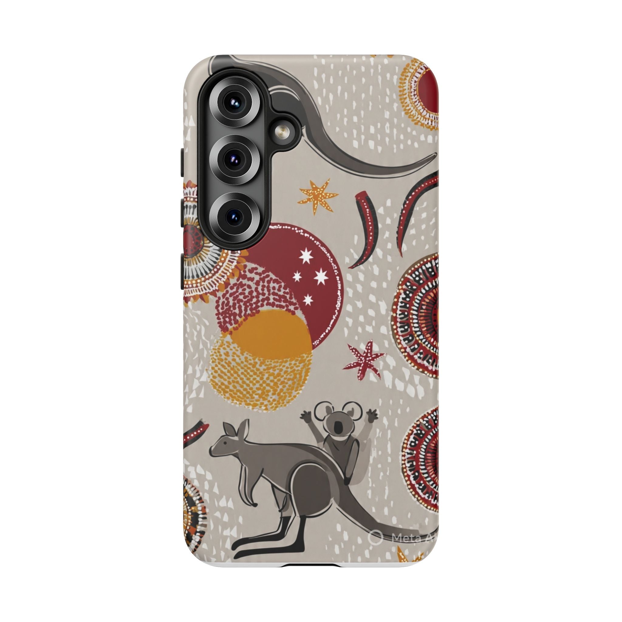 Kangaroo & Koala Aboriginal Dot Art Phone Case – Protective Tough Case