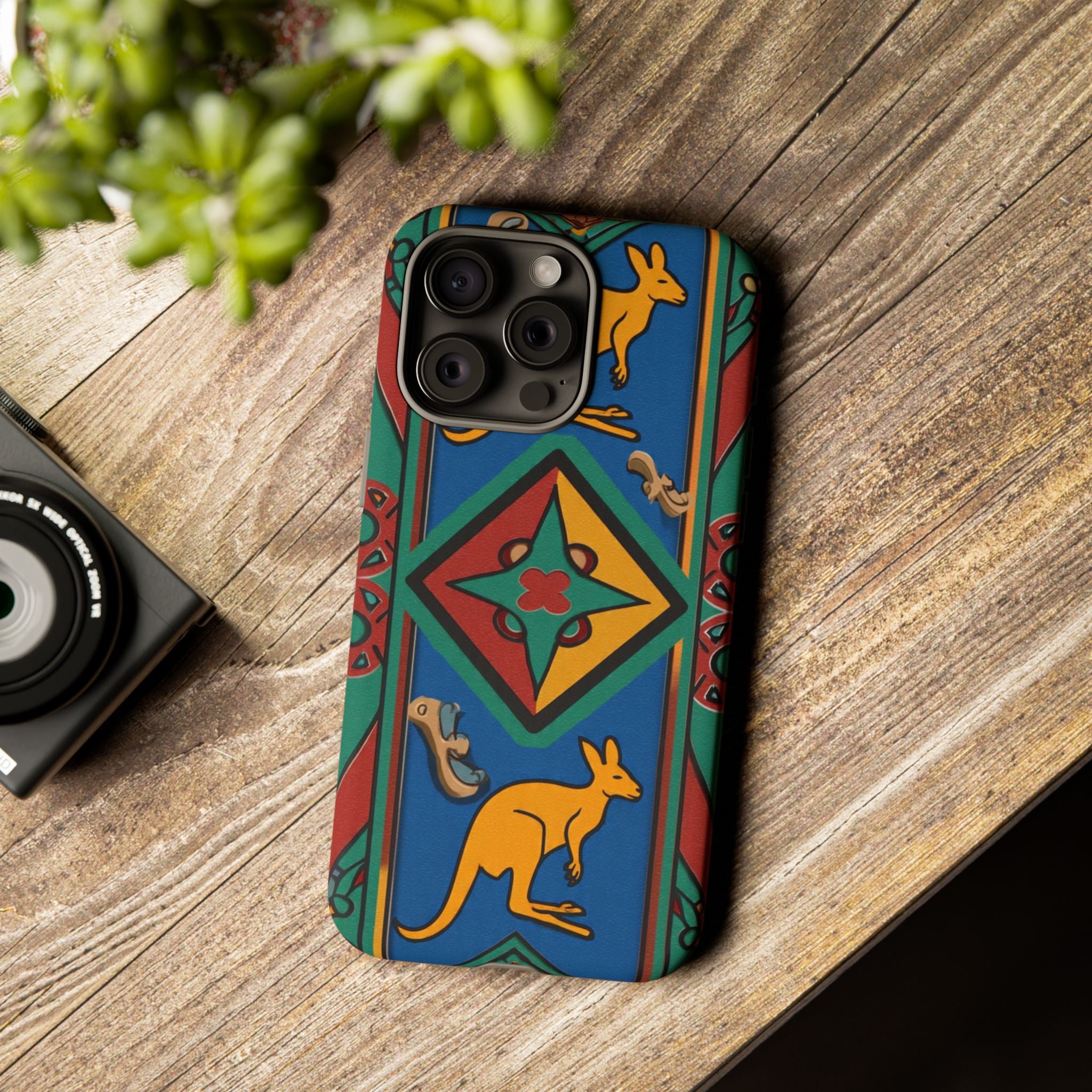 Kangaroo Tribal Pattern Tough Phone Case