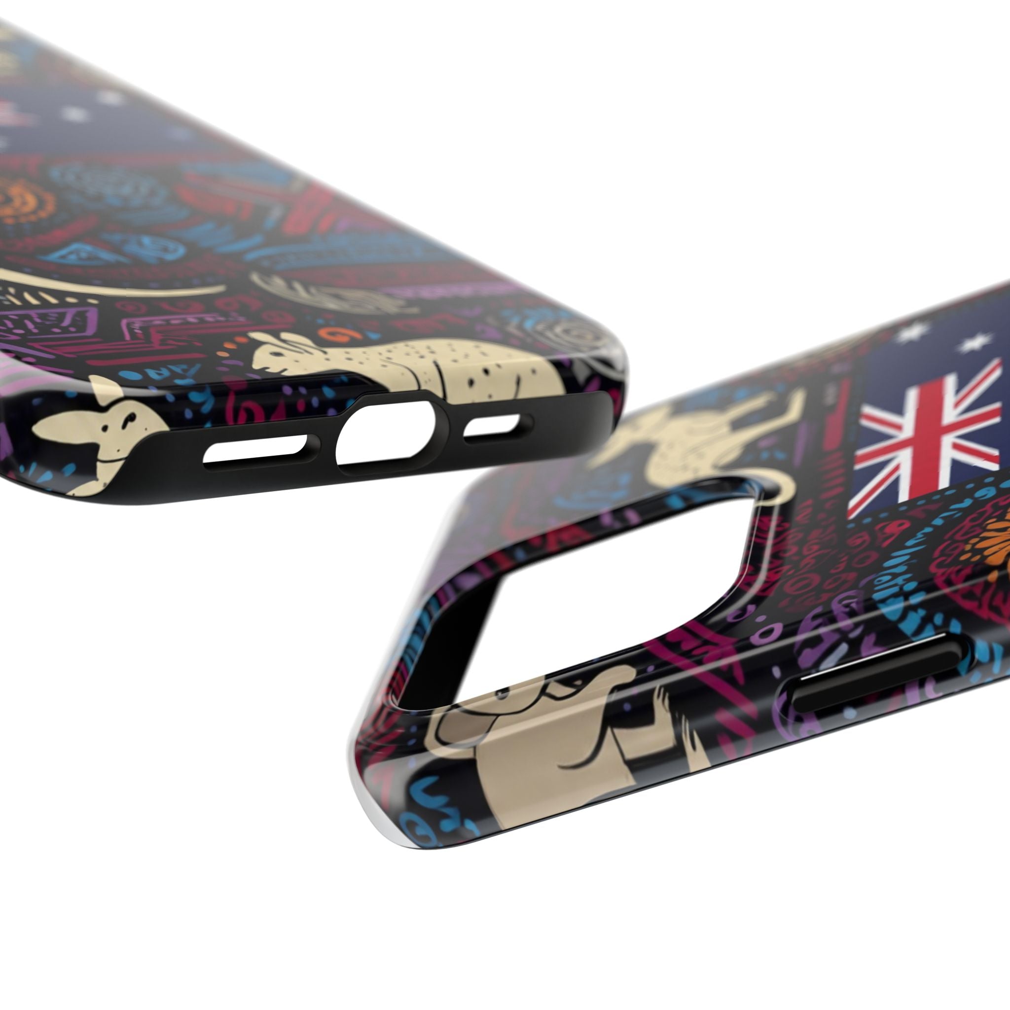 Australian Kangaroo Indigenous Pattern Phone Case — Tough Protective Cover
