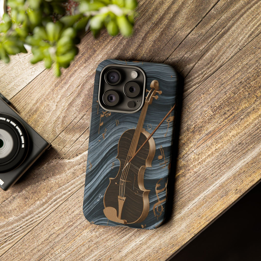 Violin Melody Tough Phone Case — Musical Instrument Art Protective Cover