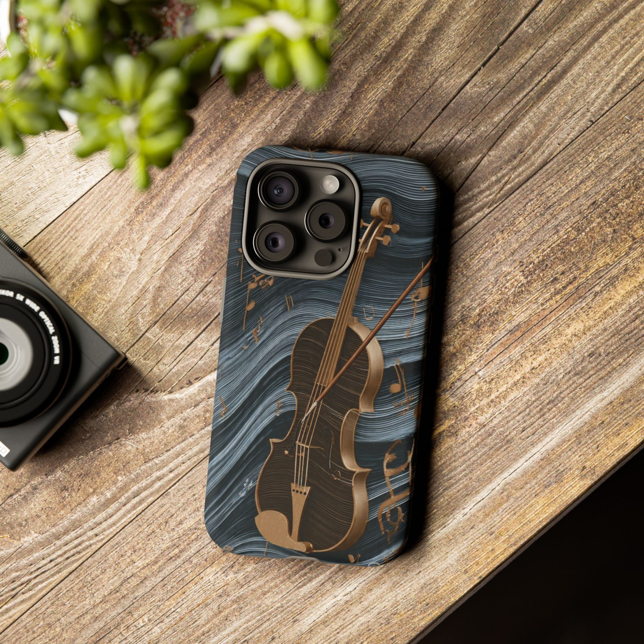 Violin Melody Tough Phone Case — Musical Instrument Art Protective Cover