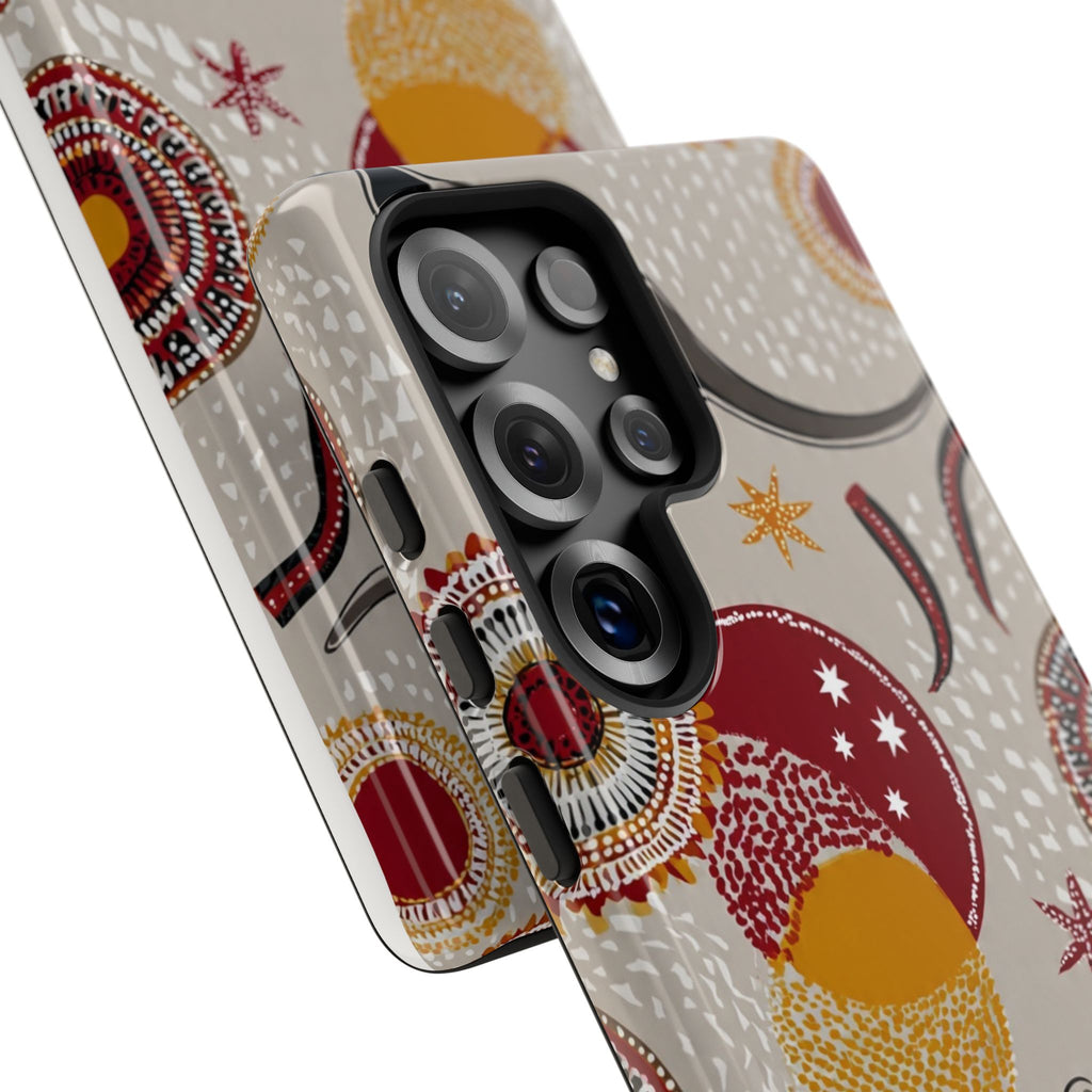 Kangaroo & Koala Aboriginal Dot Art Phone Case – Protective Tough Case
