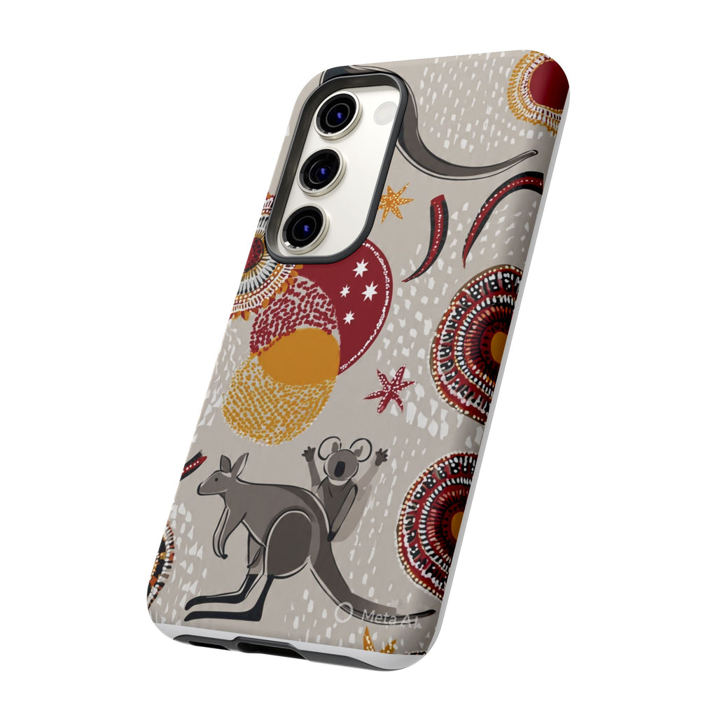 Kangaroo & Koala Aboriginal Dot Art Phone Case – Protective Tough Case