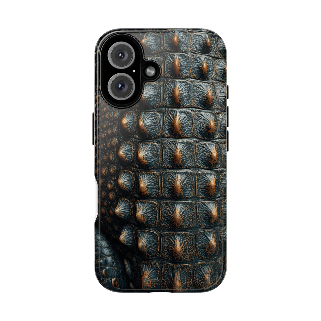 Alligator Texture Tough Phone Case – Rugged Alligator Skin Design for iPhone