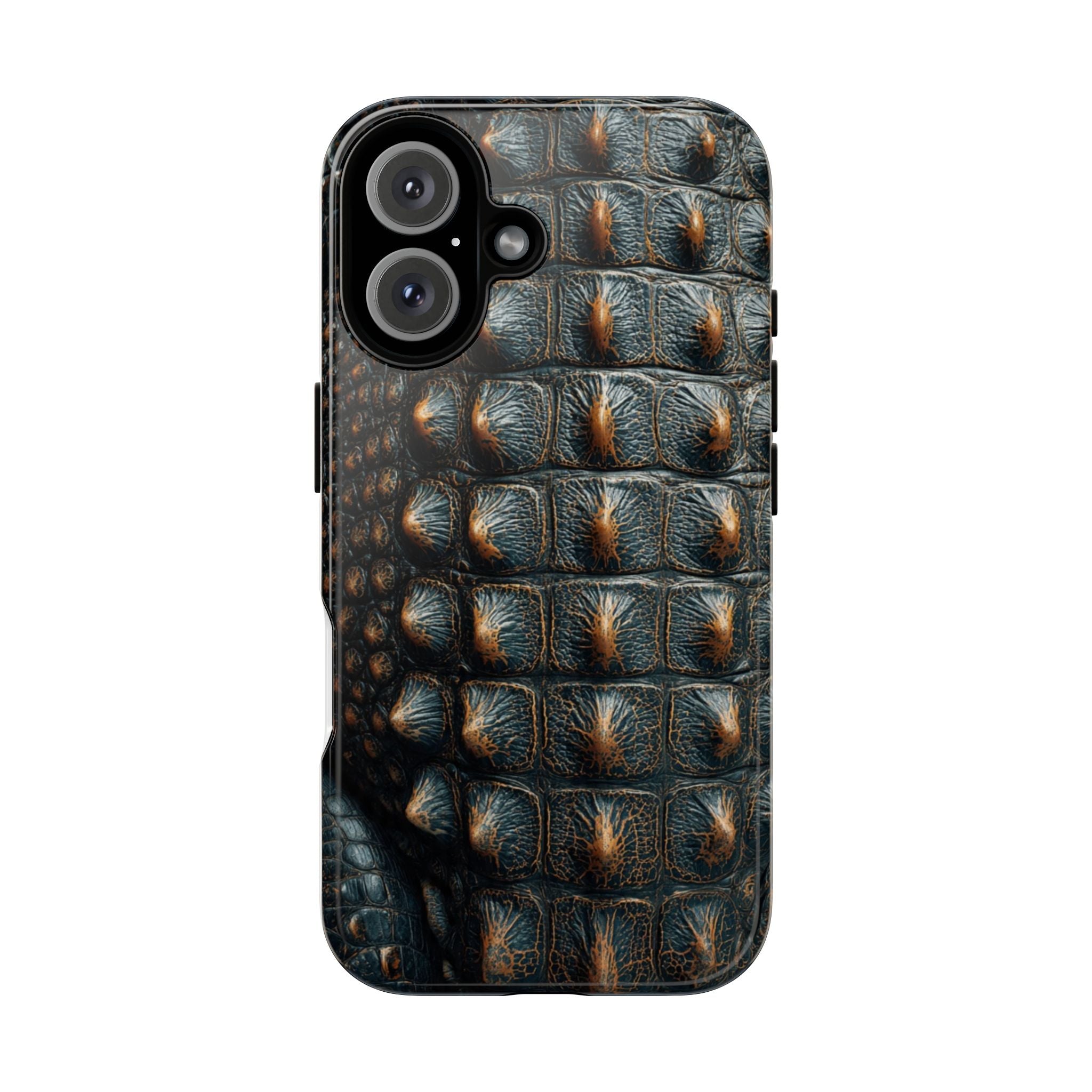 Alligator Texture Tough Phone Case – Rugged Alligator Skin Design for iPhone