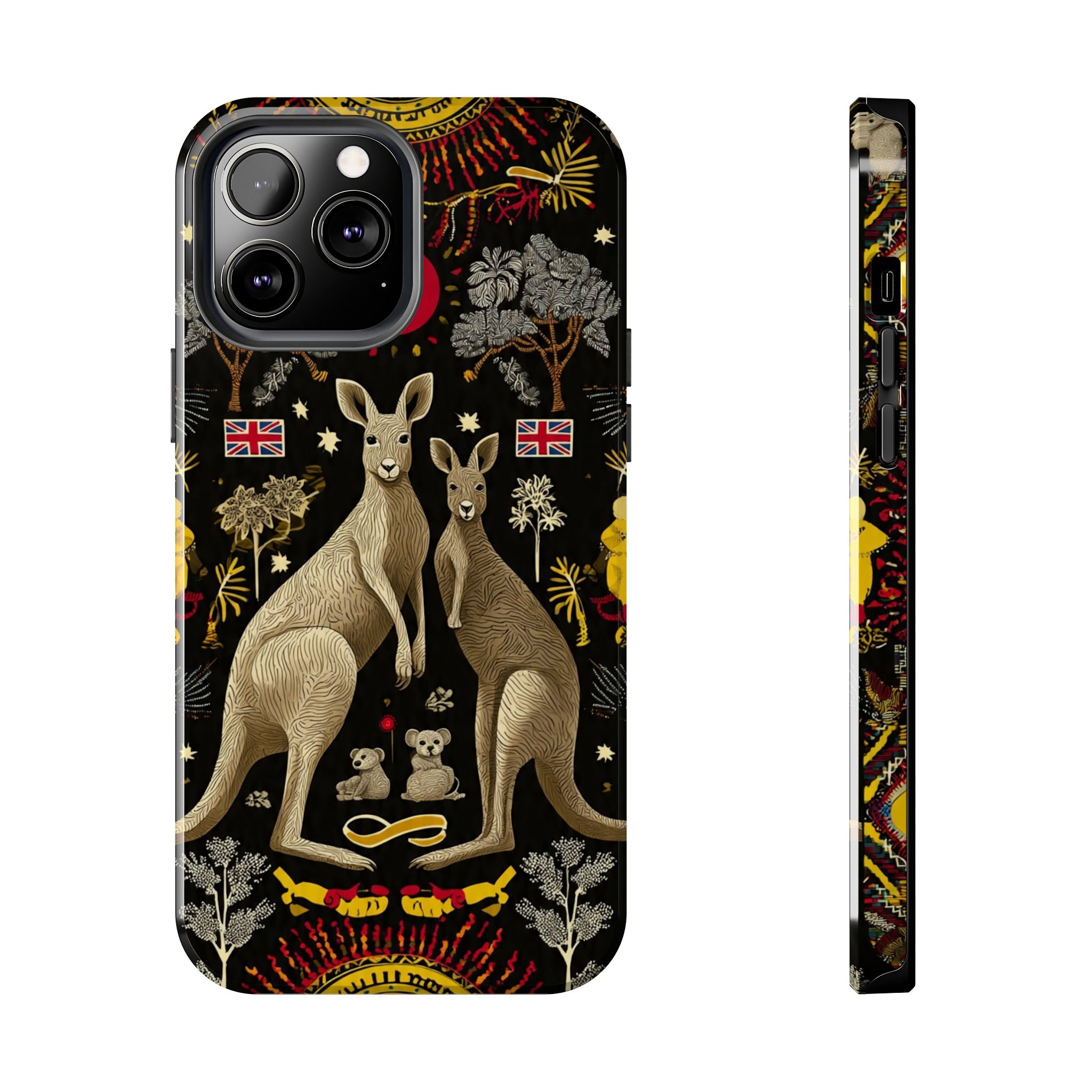 Australian Kangaroo Crest Tough Phone Case — Vintage Coat-of-Arms Design