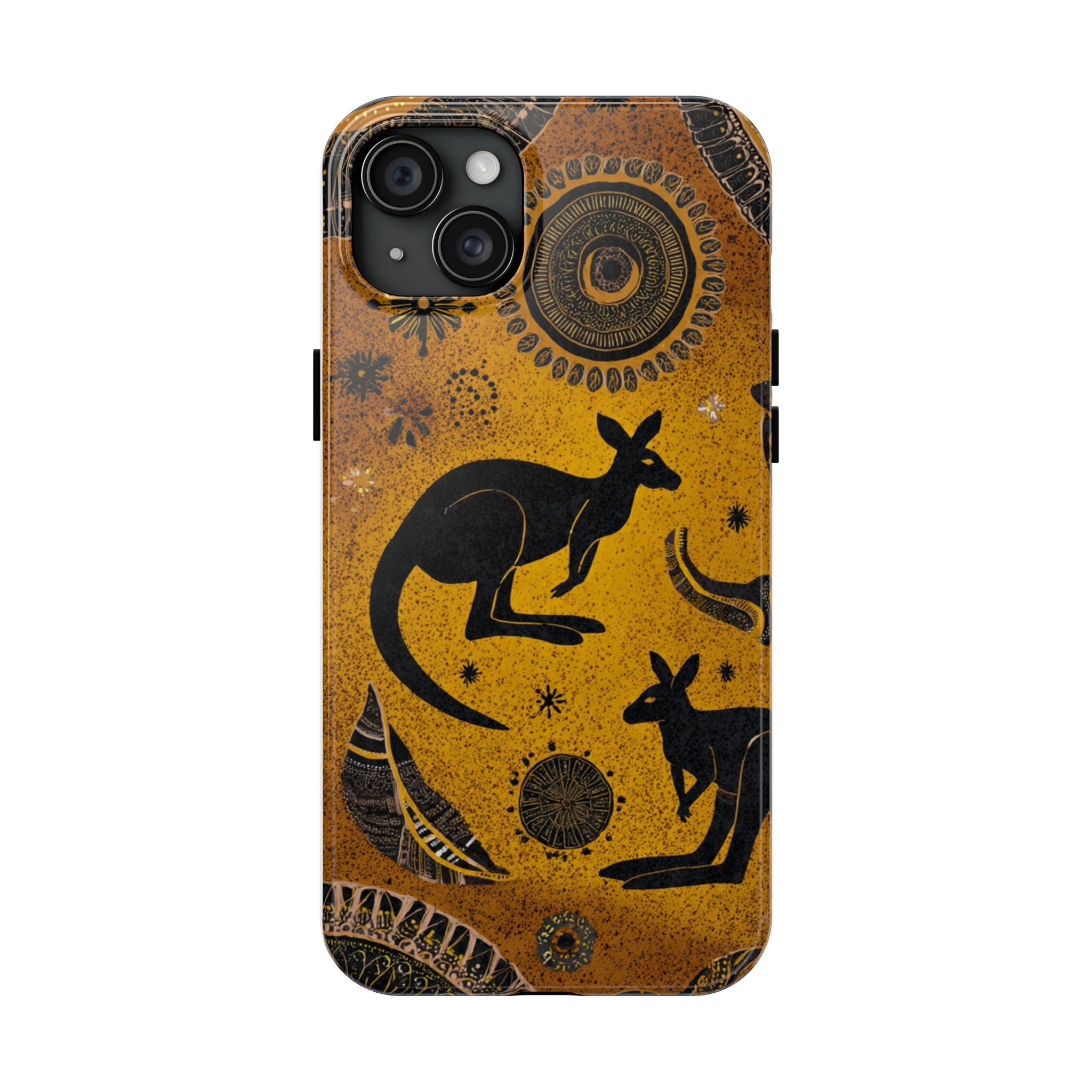 Kangaroo Boho Tough Phone Case — Australian Wildlife Protective Cover