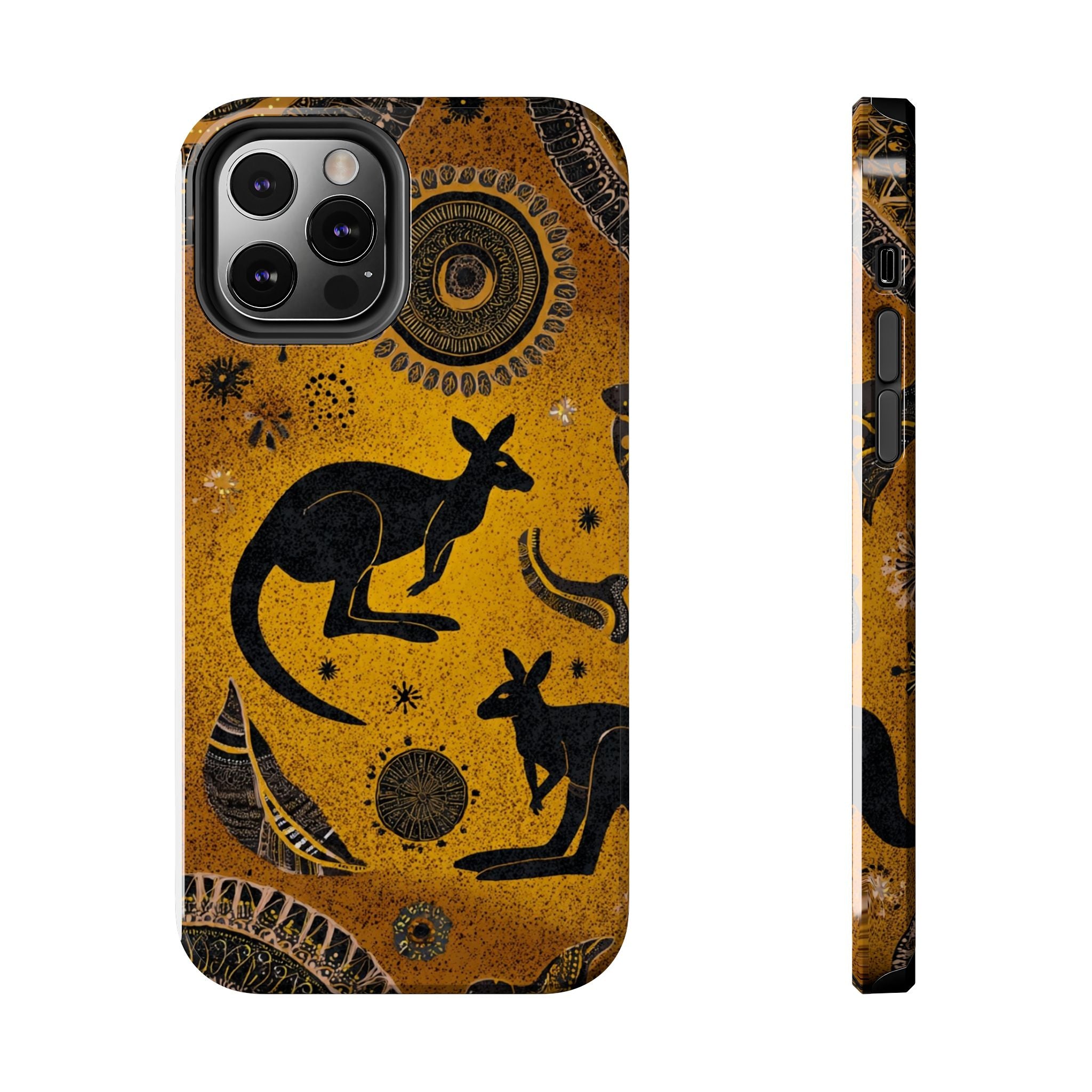 Kangaroo Boho Tough Phone Case — Australian Wildlife Protective Cover