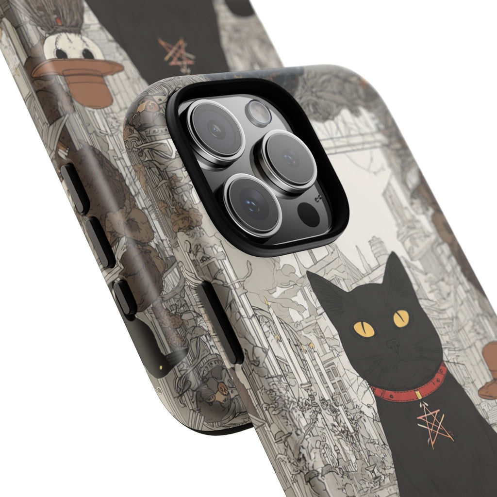 Witchy Black Cat Phone Case — Mystic Altar iPhone Cover