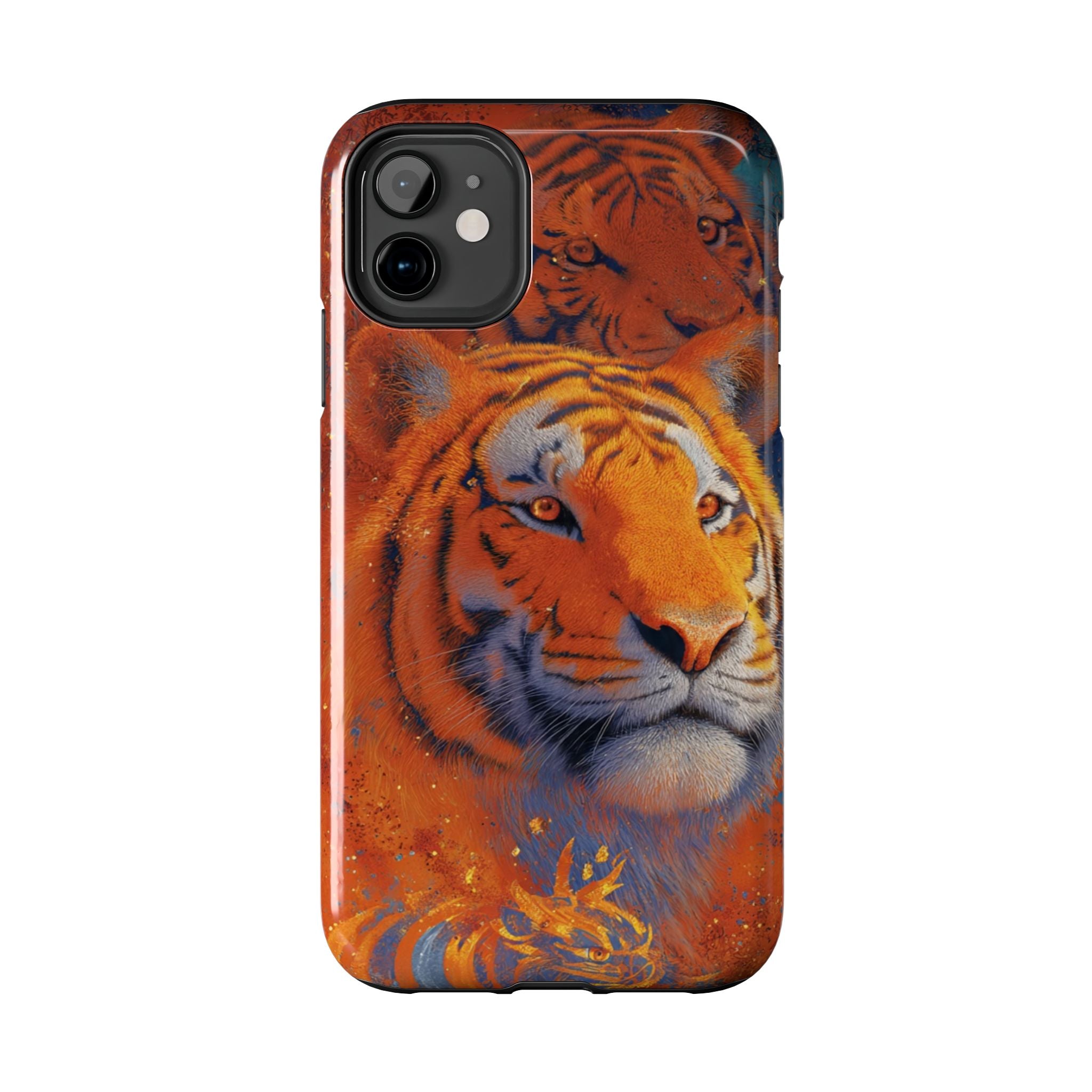 Tiger Portrait Tough Phone Case — Bold Orange Wildlife iPhone Protector