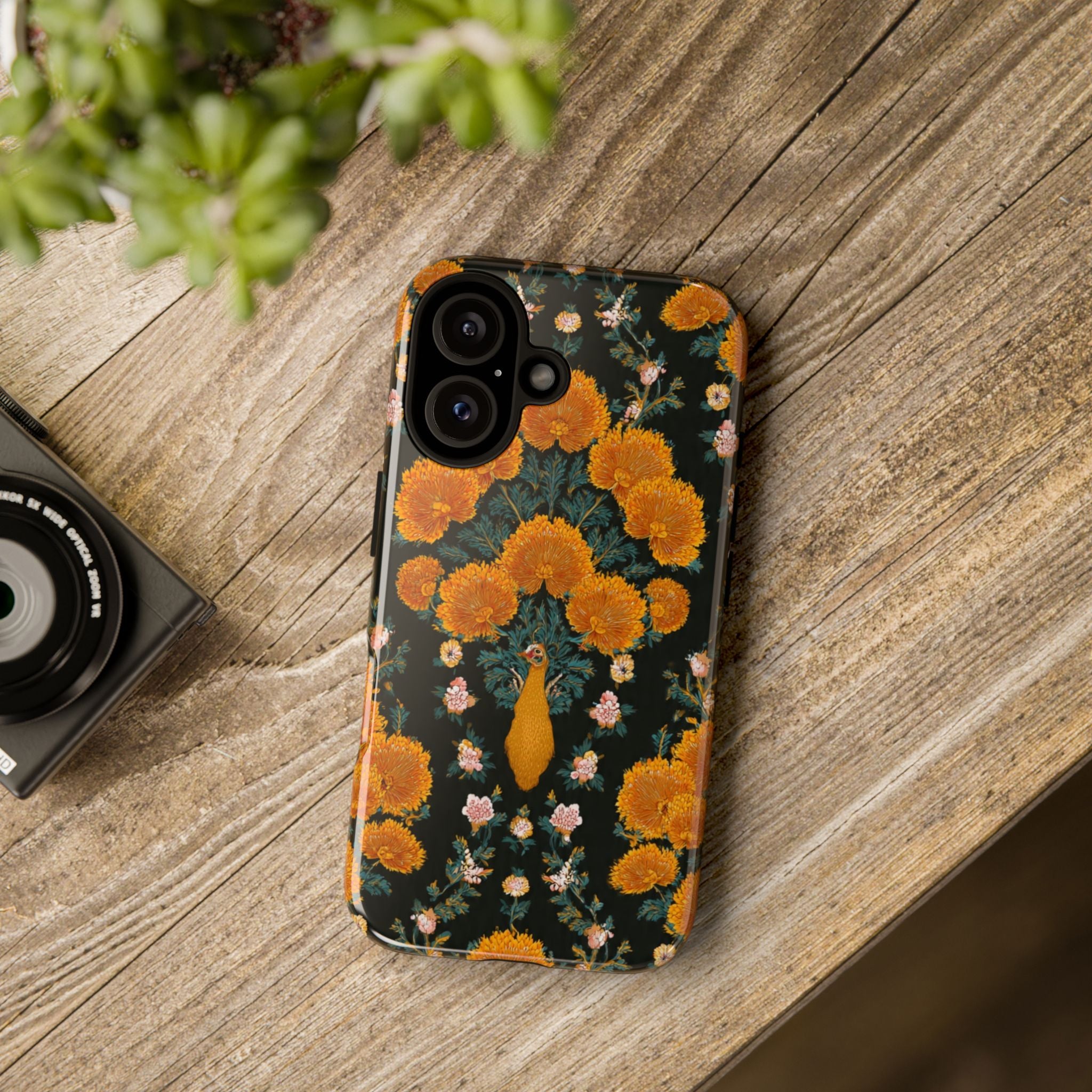 Marigold Mirror Phone Case — Floral Protective Phone Cover