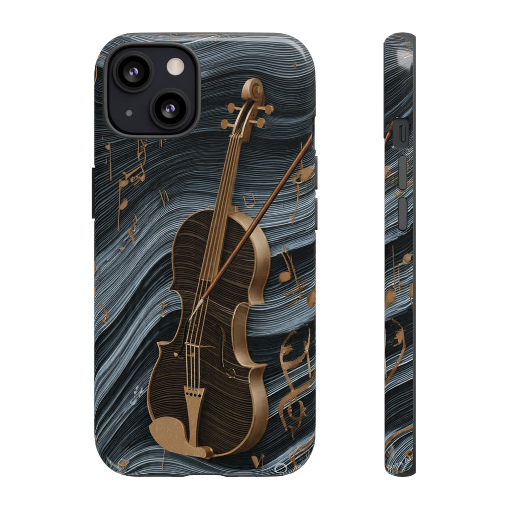 Violin Melody Tough Phone Case — Musical Instrument Art Protective Cover
