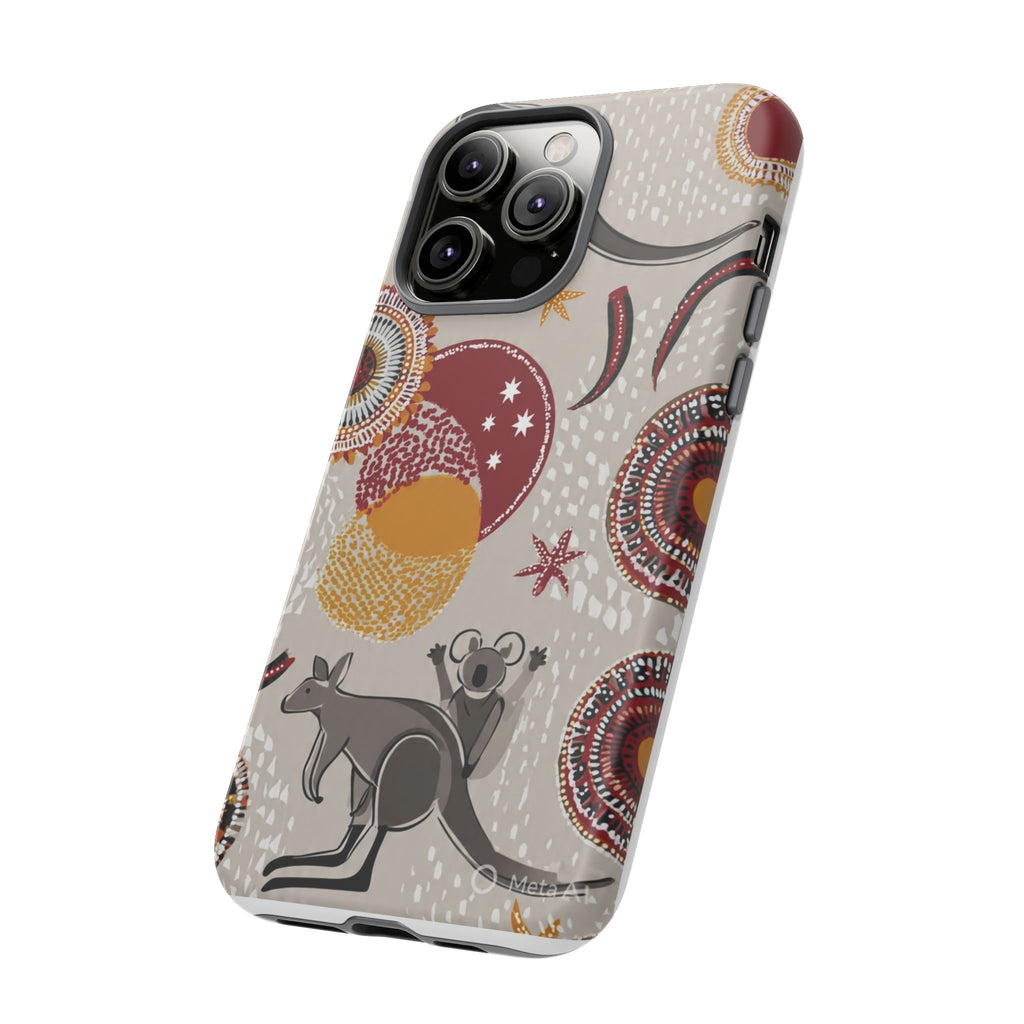 Kangaroo & Koala Aboriginal Dot Art Phone Case – Protective Tough Case