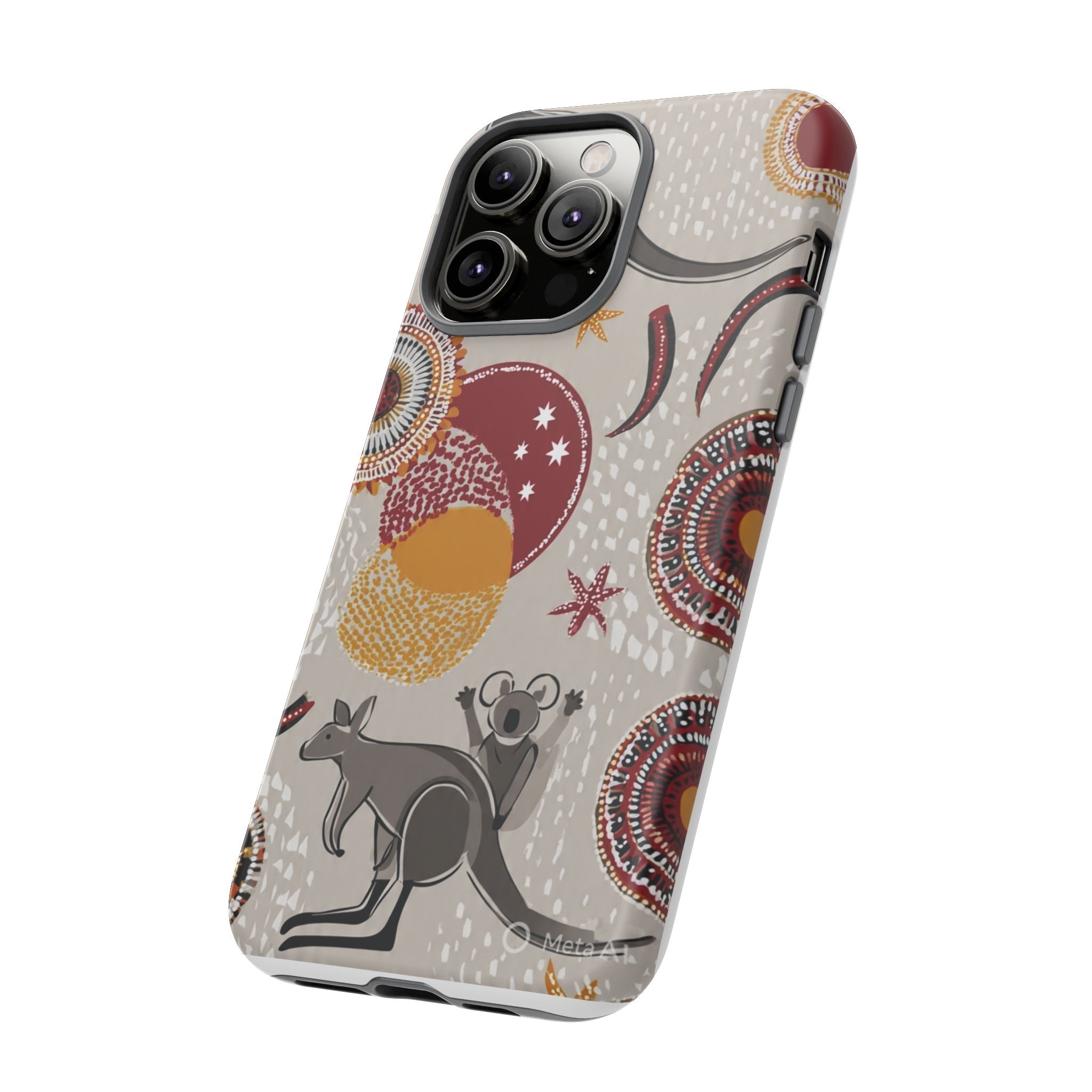 Kangaroo & Koala Aboriginal Dot Art Phone Case – Protective Tough Case