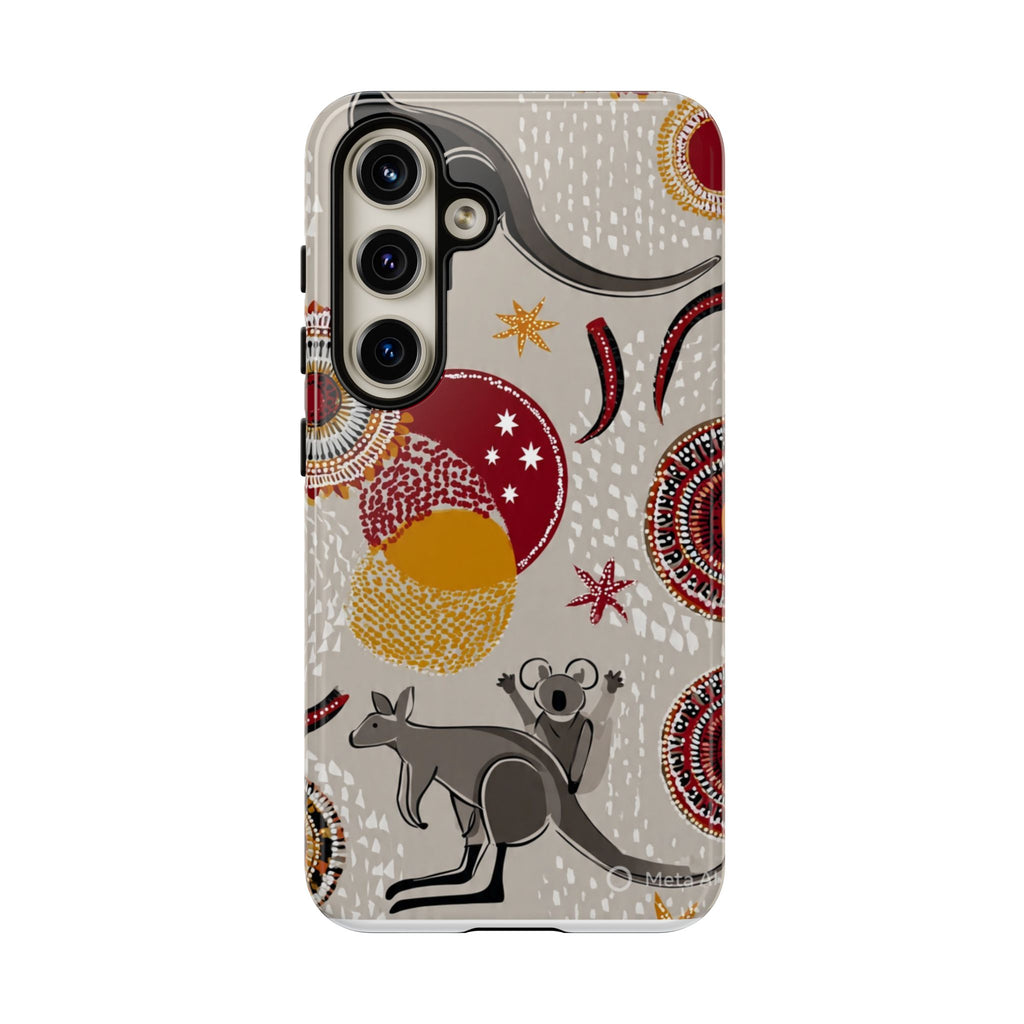 Kangaroo & Koala Aboriginal Dot Art Phone Case – Protective Tough Case
