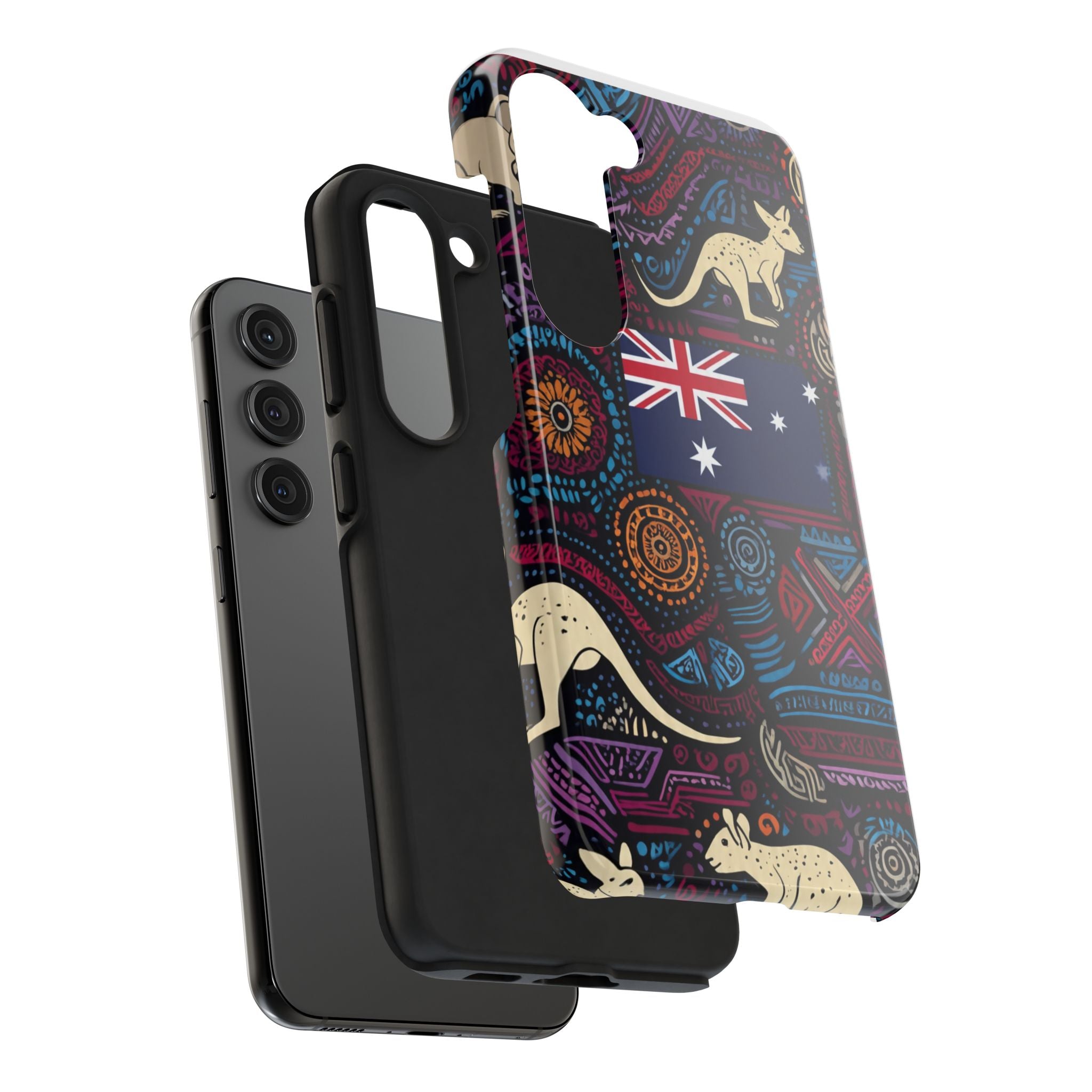 Australian Kangaroo Indigenous Pattern Phone Case — Tough Protective Cover