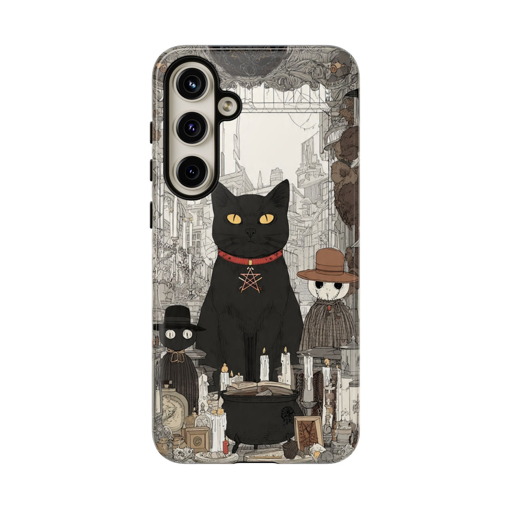 Witchy Black Cat Phone Case — Mystic Altar iPhone Cover