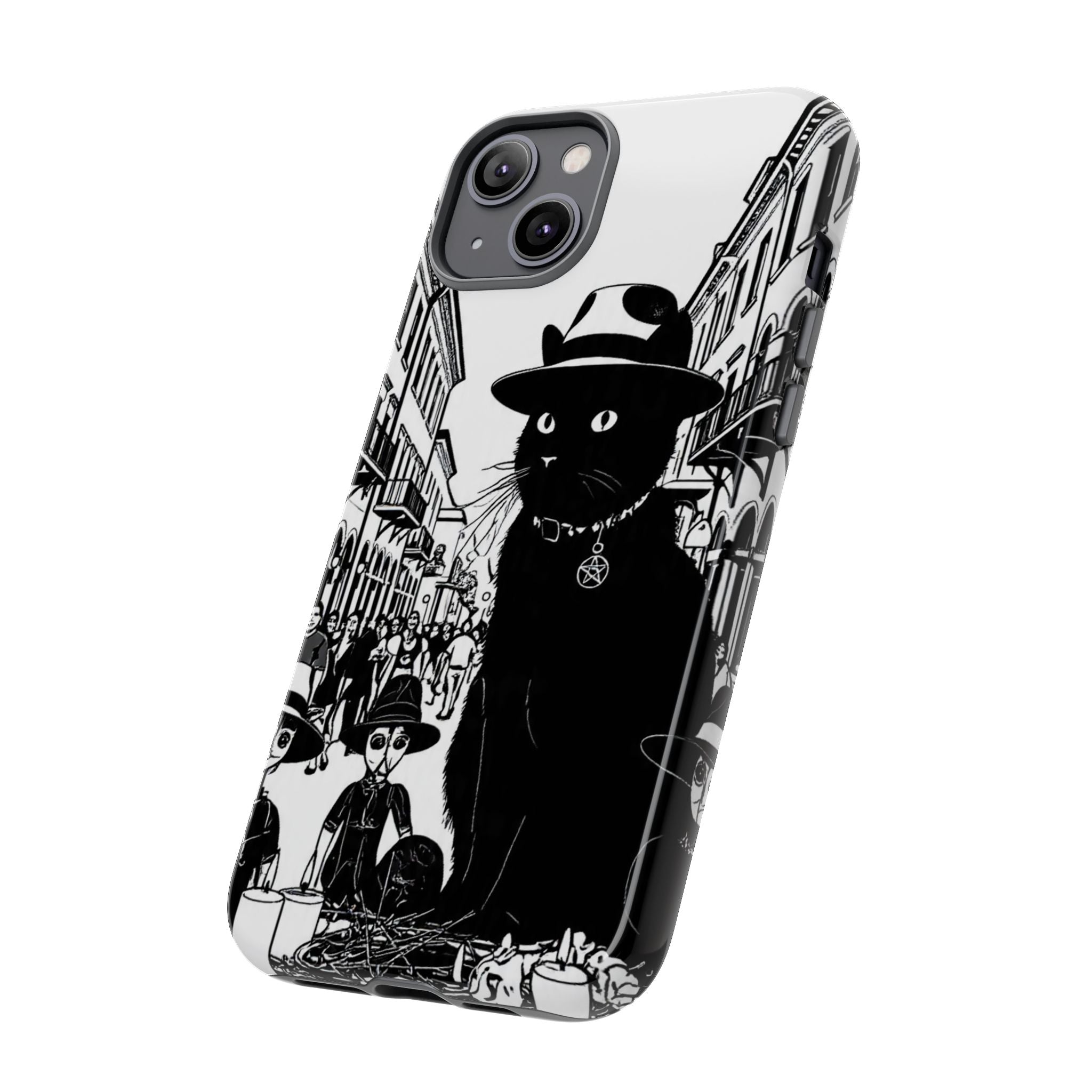 Phone Case — Noir Cat Street Art Design