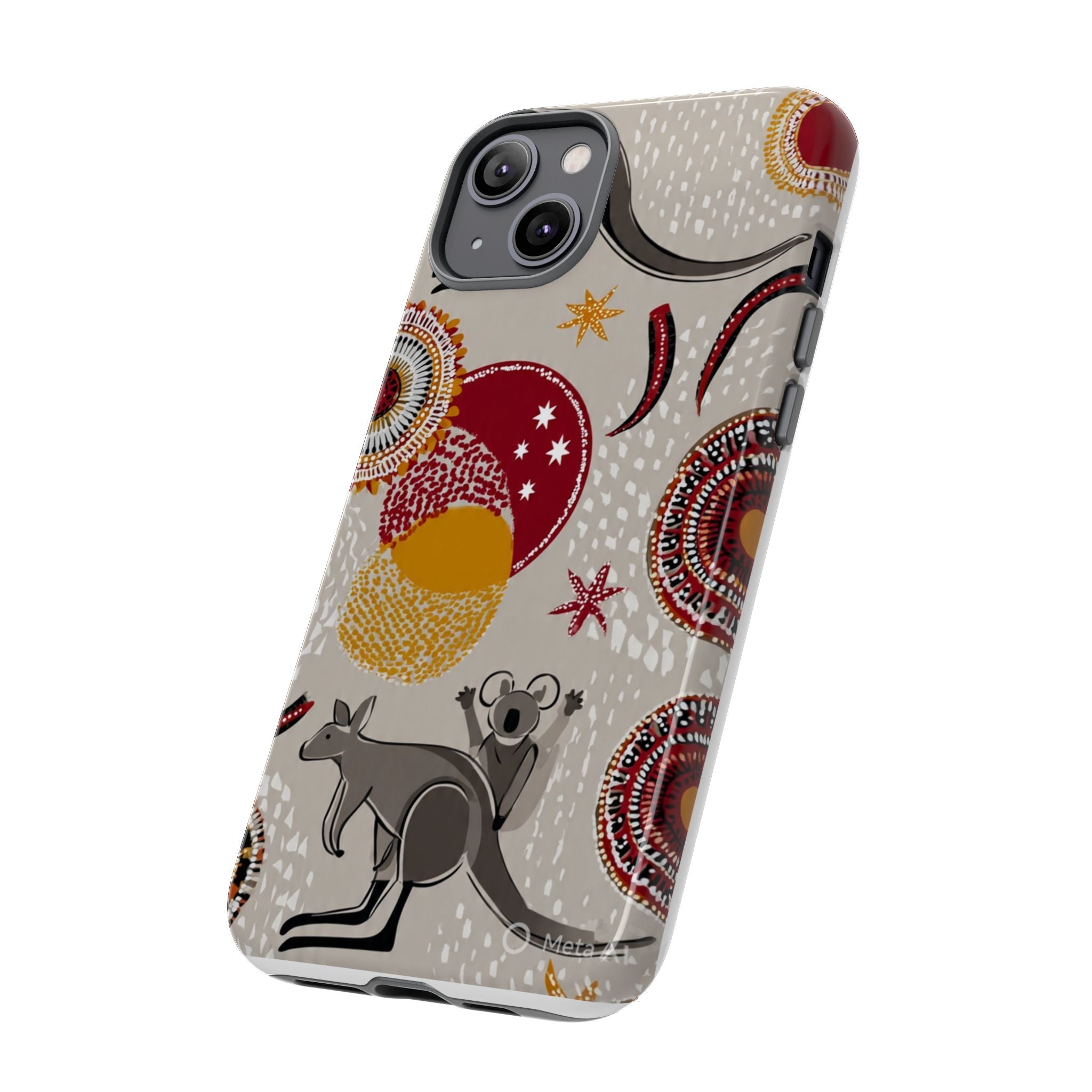 Kangaroo & Koala Aboriginal Dot Art Phone Case – Protective Tough Case