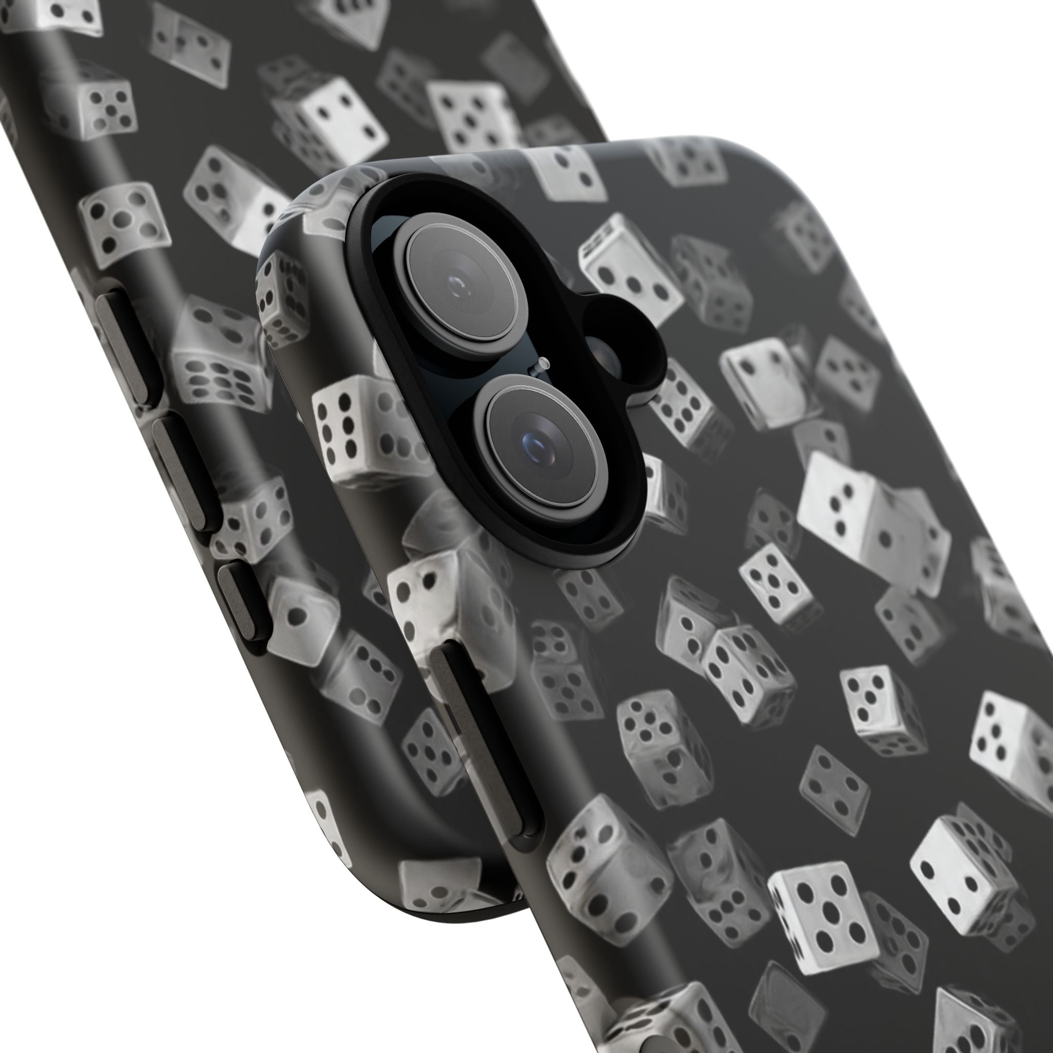Phone Case — Black Dice Pattern Protective Cover