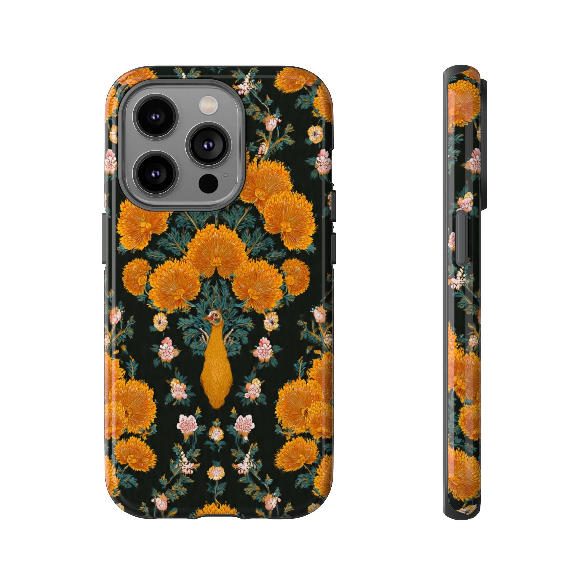 Marigold Mirror Phone Case — Floral Protective Phone Cover