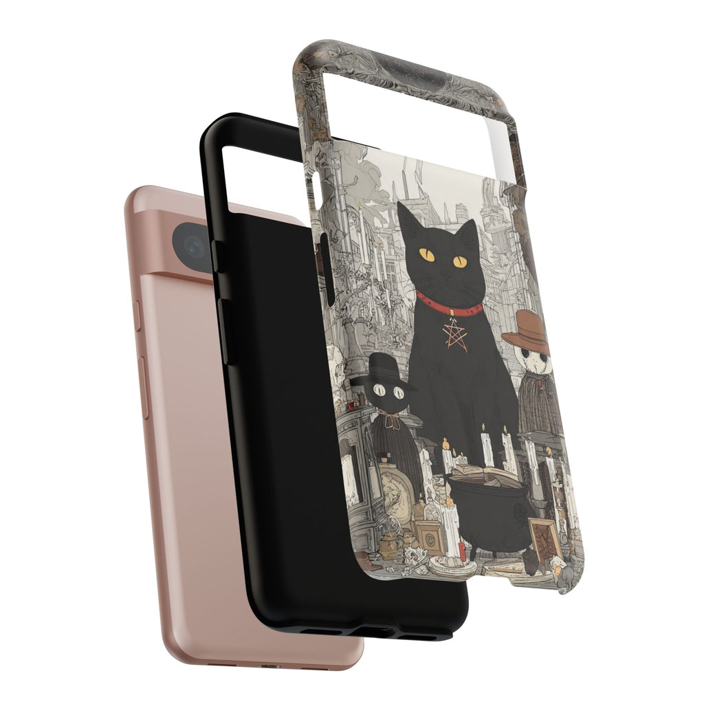 Witchy Black Cat Phone Case — Mystic Altar iPhone Cover