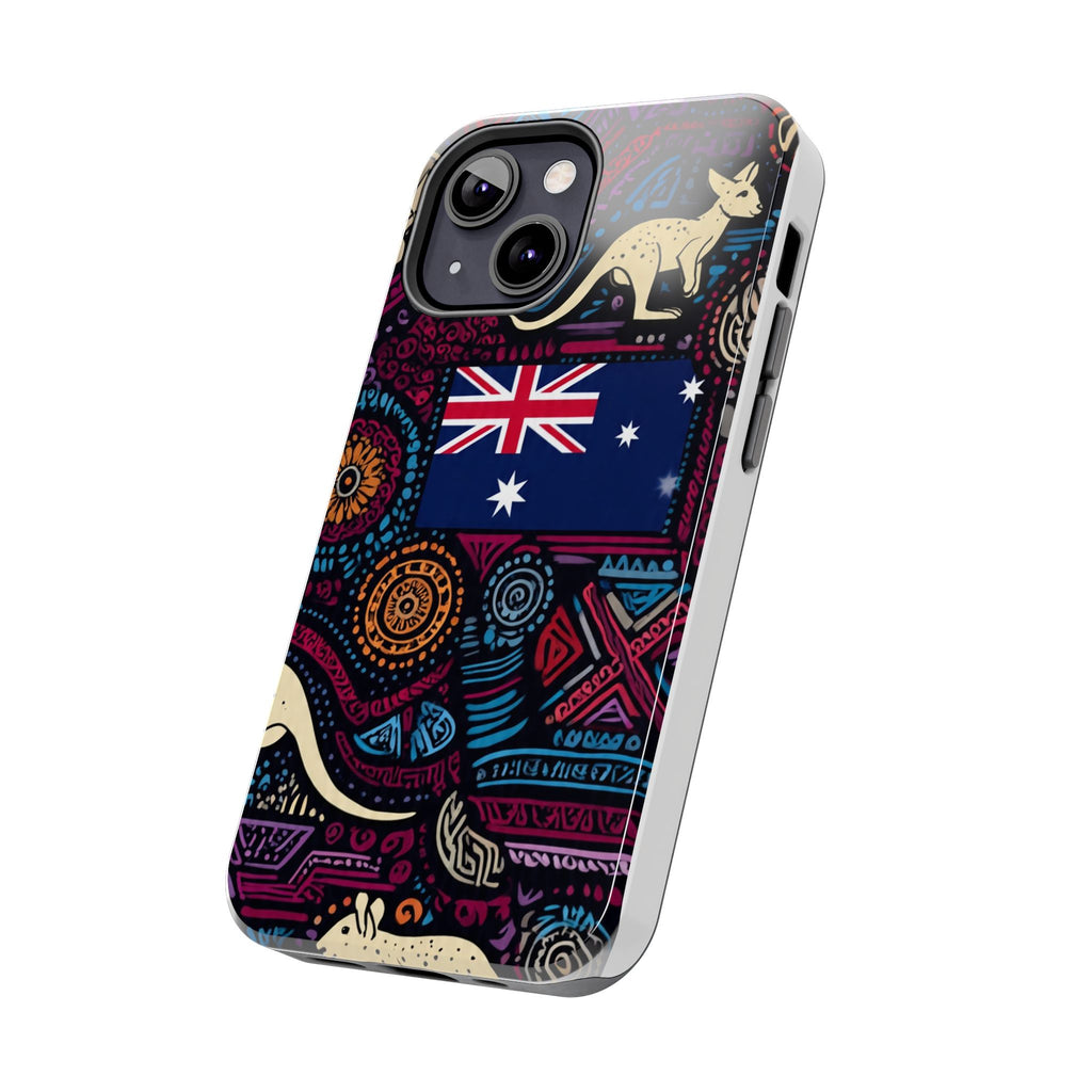 Australian Kangaroo Indigenous Pattern Phone Case — Tough Protective Cover