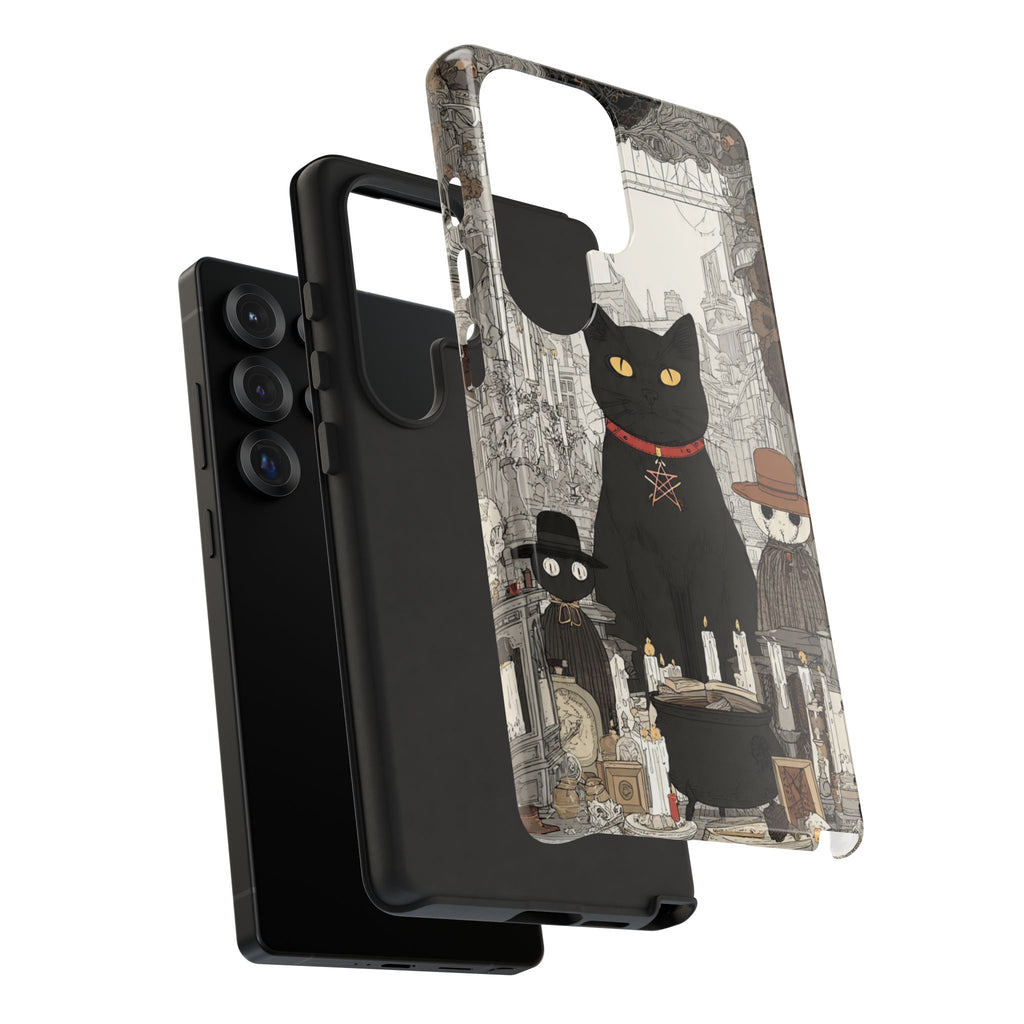 Witchy Black Cat Phone Case — Mystic Altar iPhone Cover
