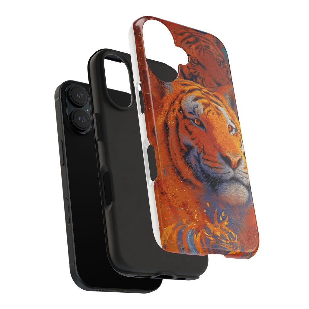 Tiger Portrait Tough Phone Case — Bold Orange Wildlife iPhone Protector