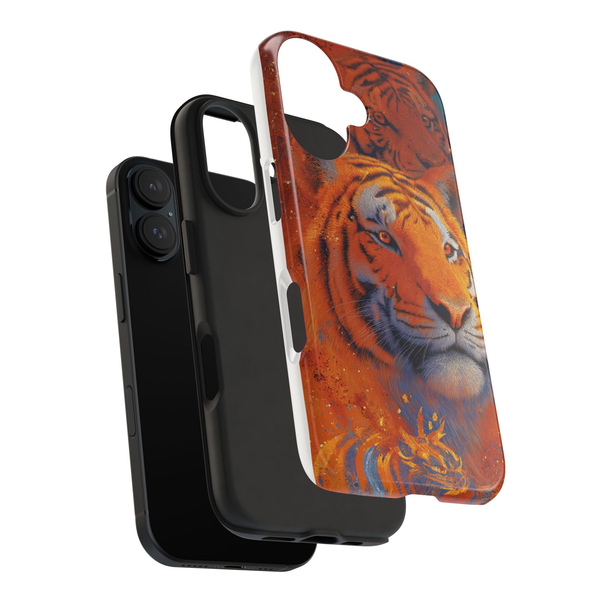 Tiger Portrait Tough Phone Case — Bold Orange Wildlife iPhone Protector
