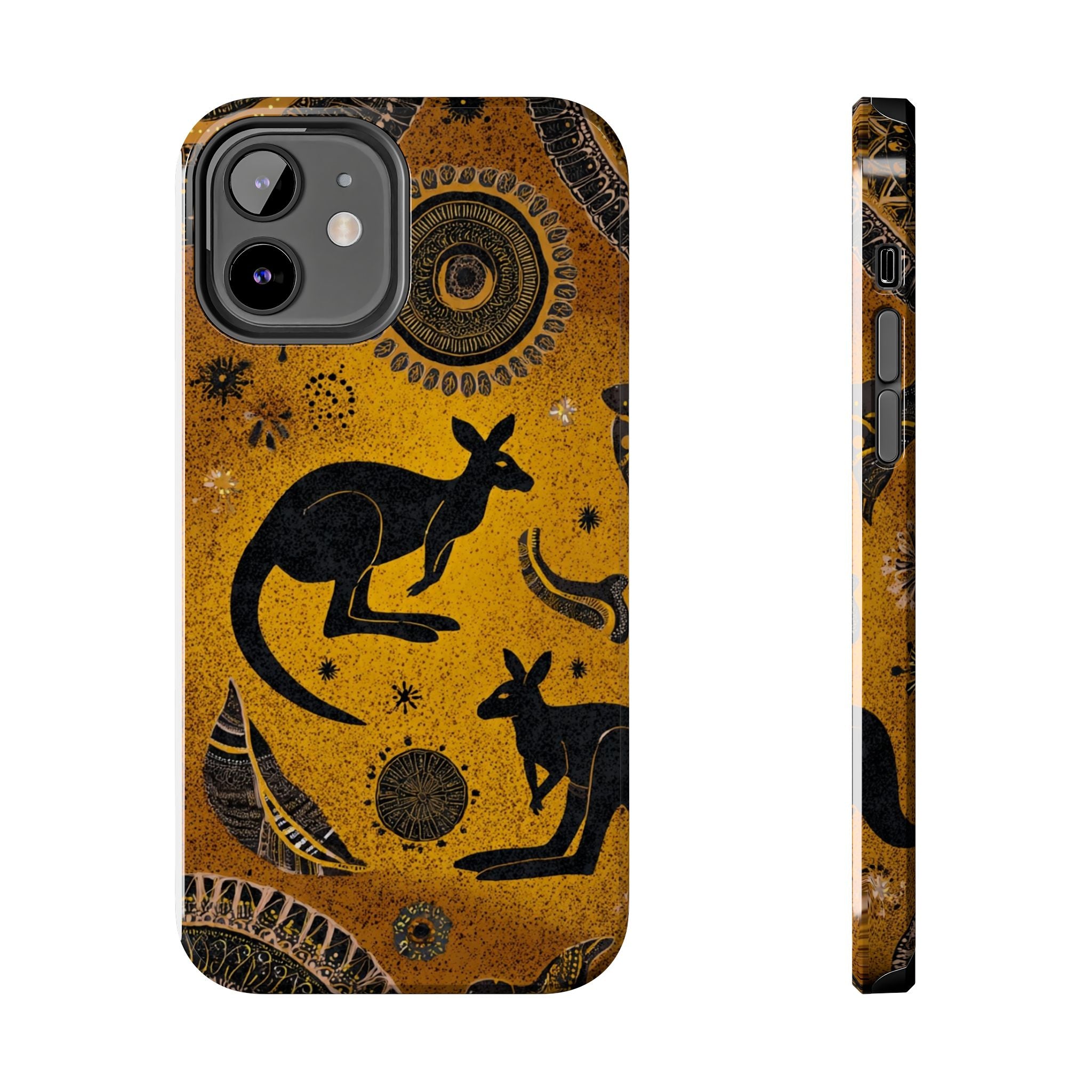 Kangaroo Boho Tough Phone Case — Australian Wildlife Protective Cover