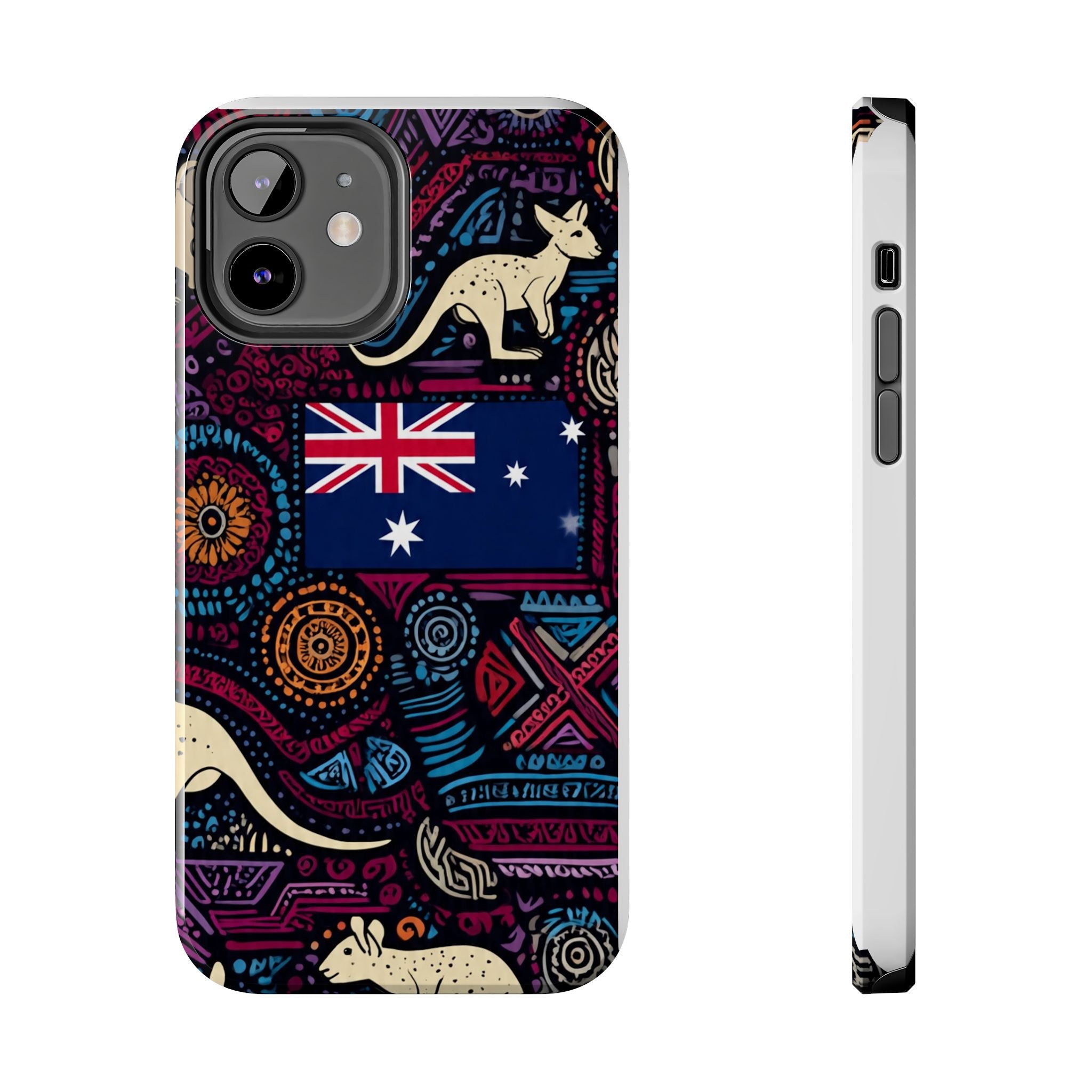 Australian Kangaroo Indigenous Pattern Phone Case — Tough Protective Cover