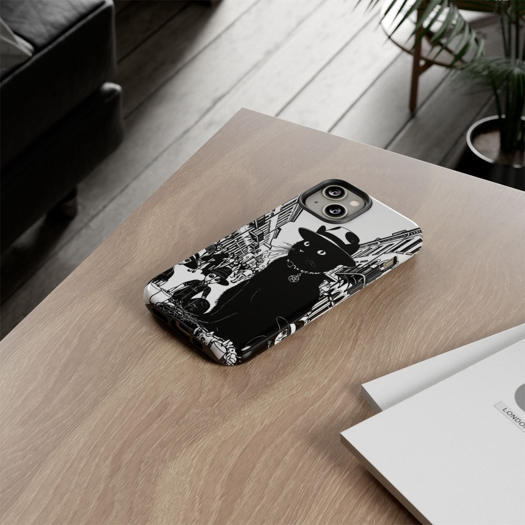 Phone Case — Noir Cat Street Art Design